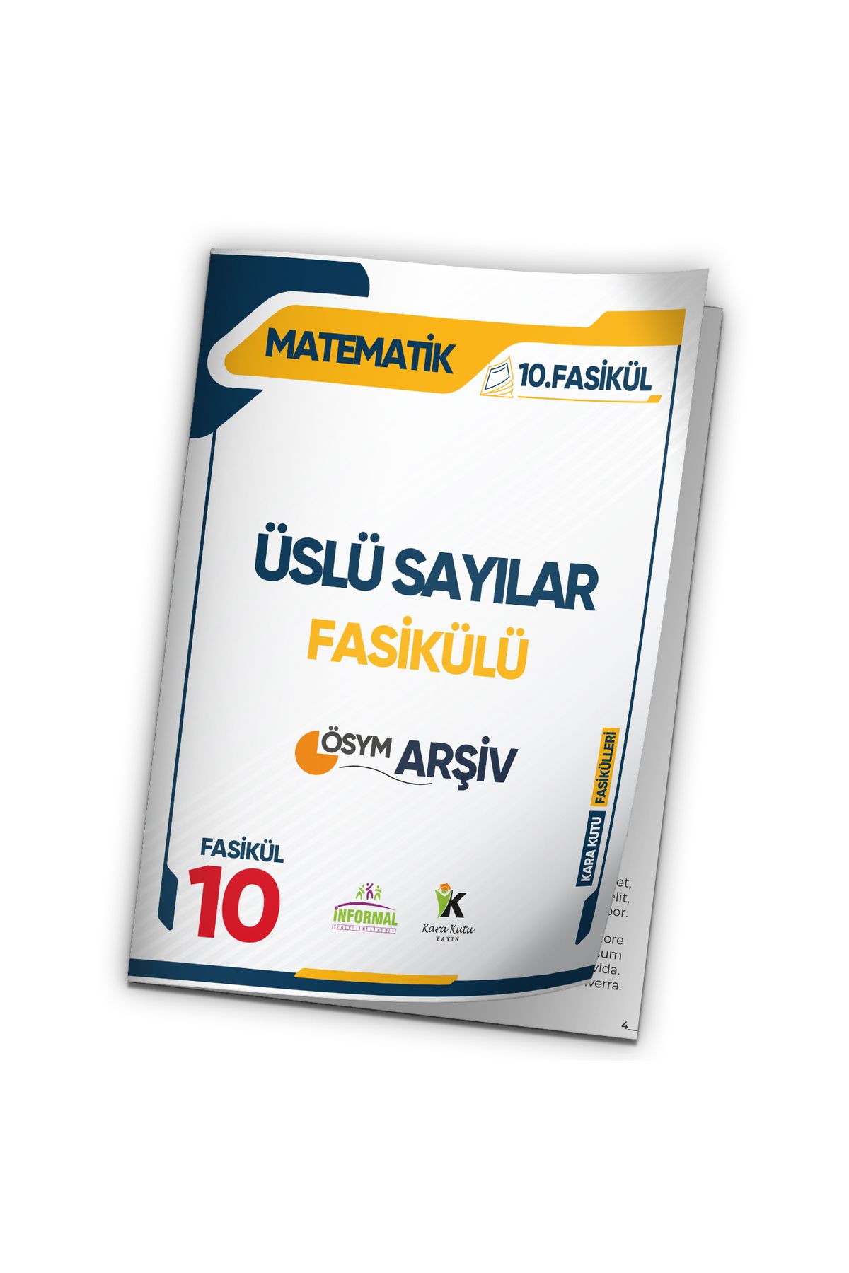 İnformal Yayınları 2025 DGS Matematik Kara Kutu Üslü Sayılar 10.Fasikülü ÖSYM Çıkmış Soru Bankası Modüler Set Çözümlü