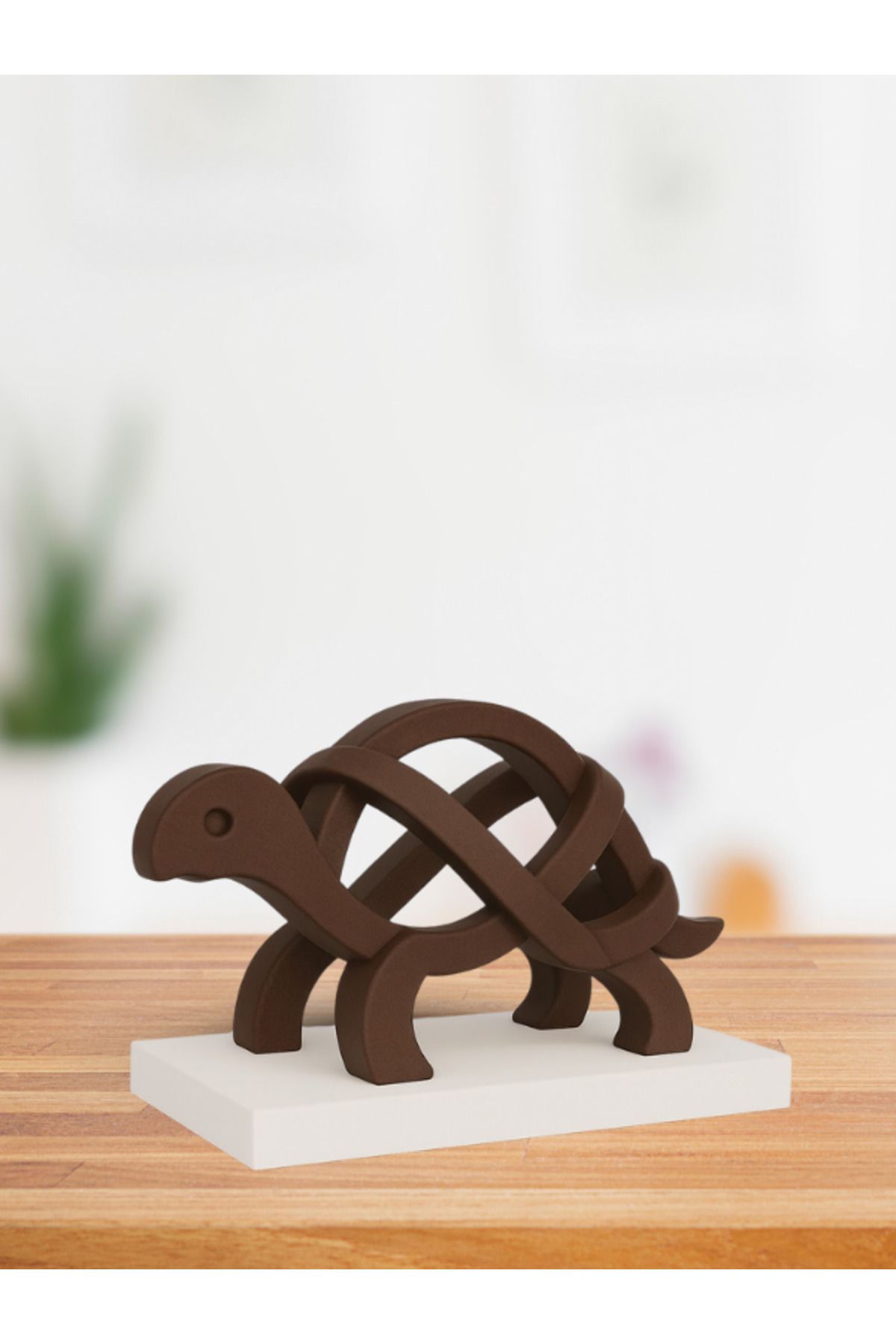 Madeora3D Minimalist Kaplumbağa Heykeli – Modern Dekoratif Masaüstü Biblo Boyutlar: Yaklaşık 5cm x 10cm