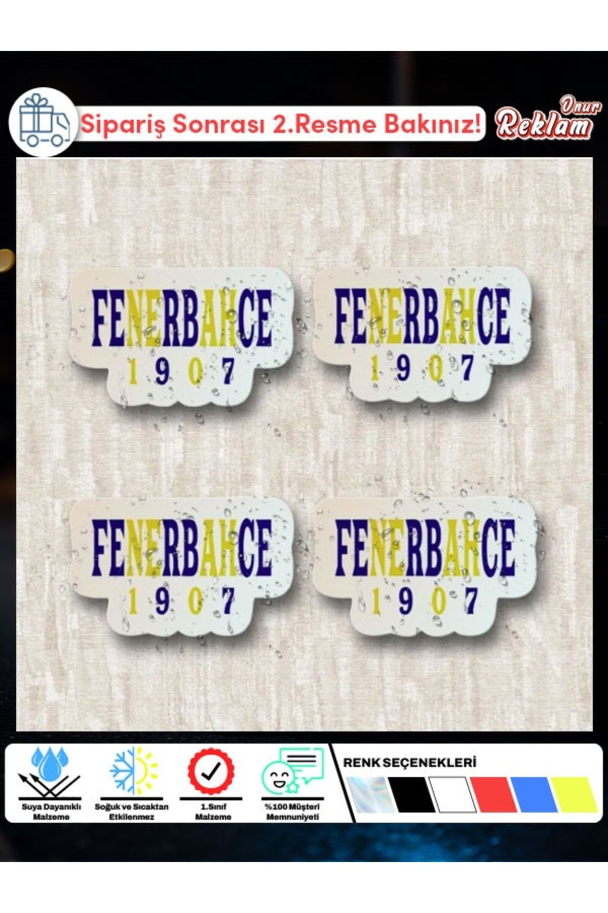 Onur Reklam Feneryum Sticker Seti (4’lü) – Suya Dayanıklı Mini Taraftar Çıkartması
