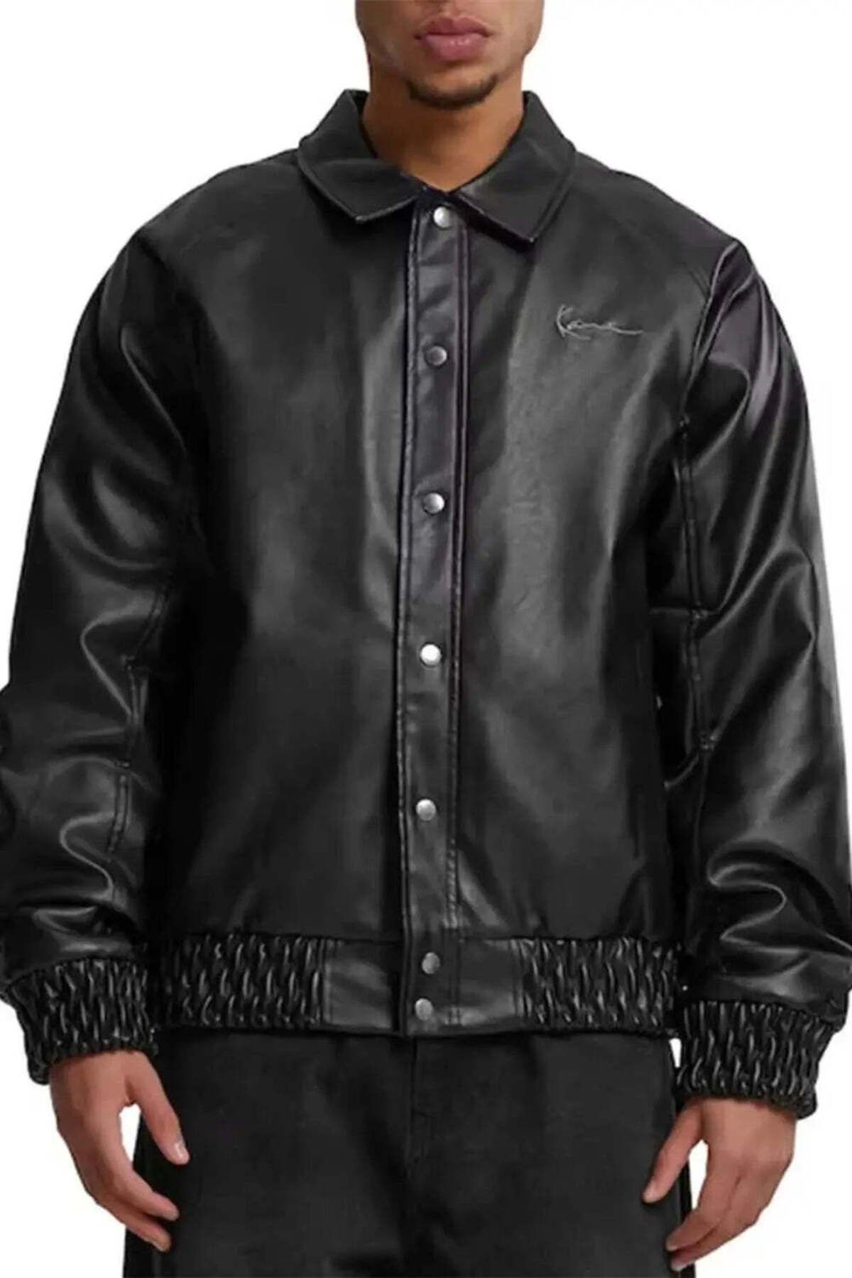 American Rag Cie Kani Star Full PU College Jacket - Siyah, Şık ve Rahat Tasarım