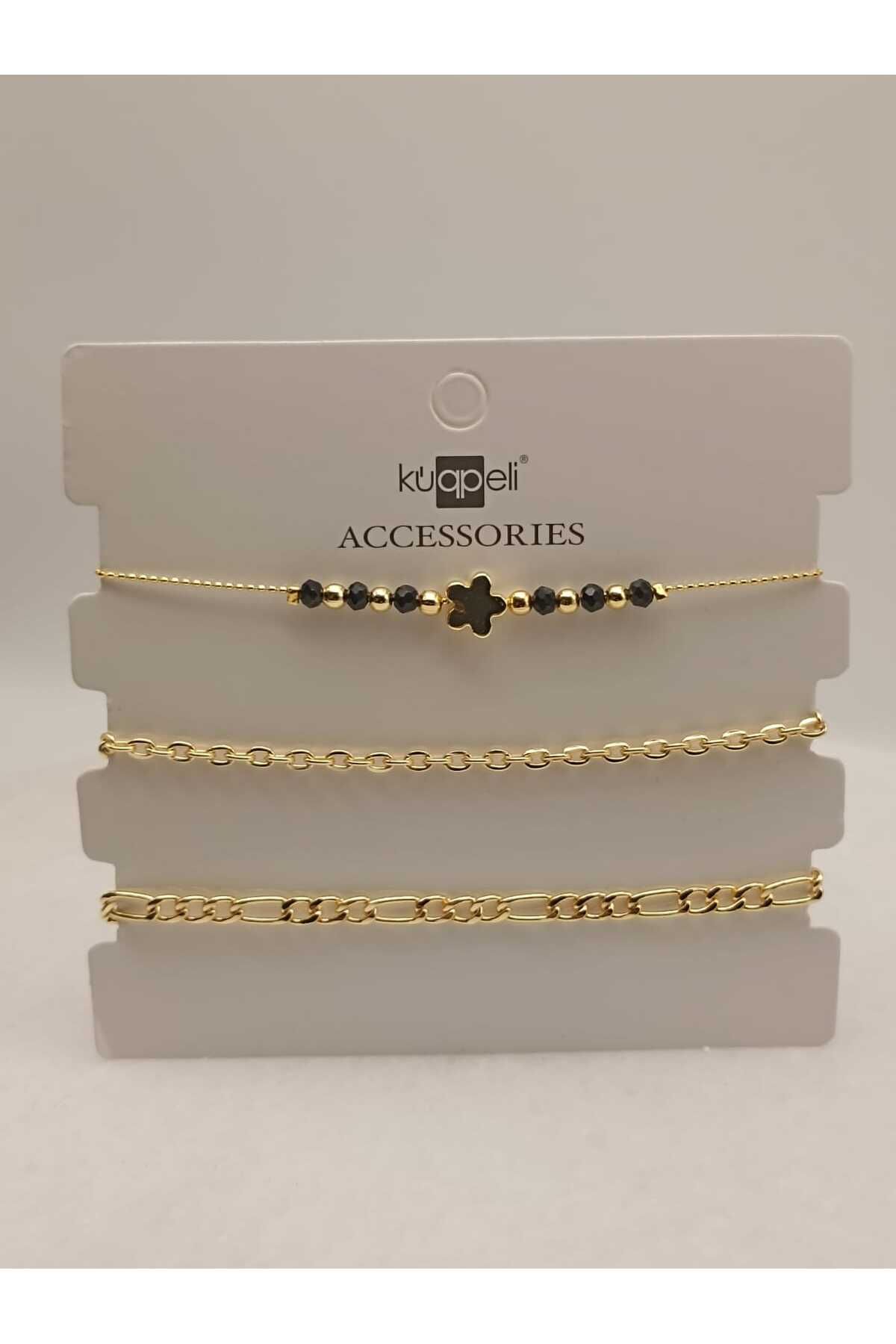 TLSMACCESORIES BİLEKLİK 3LÜ GOLD