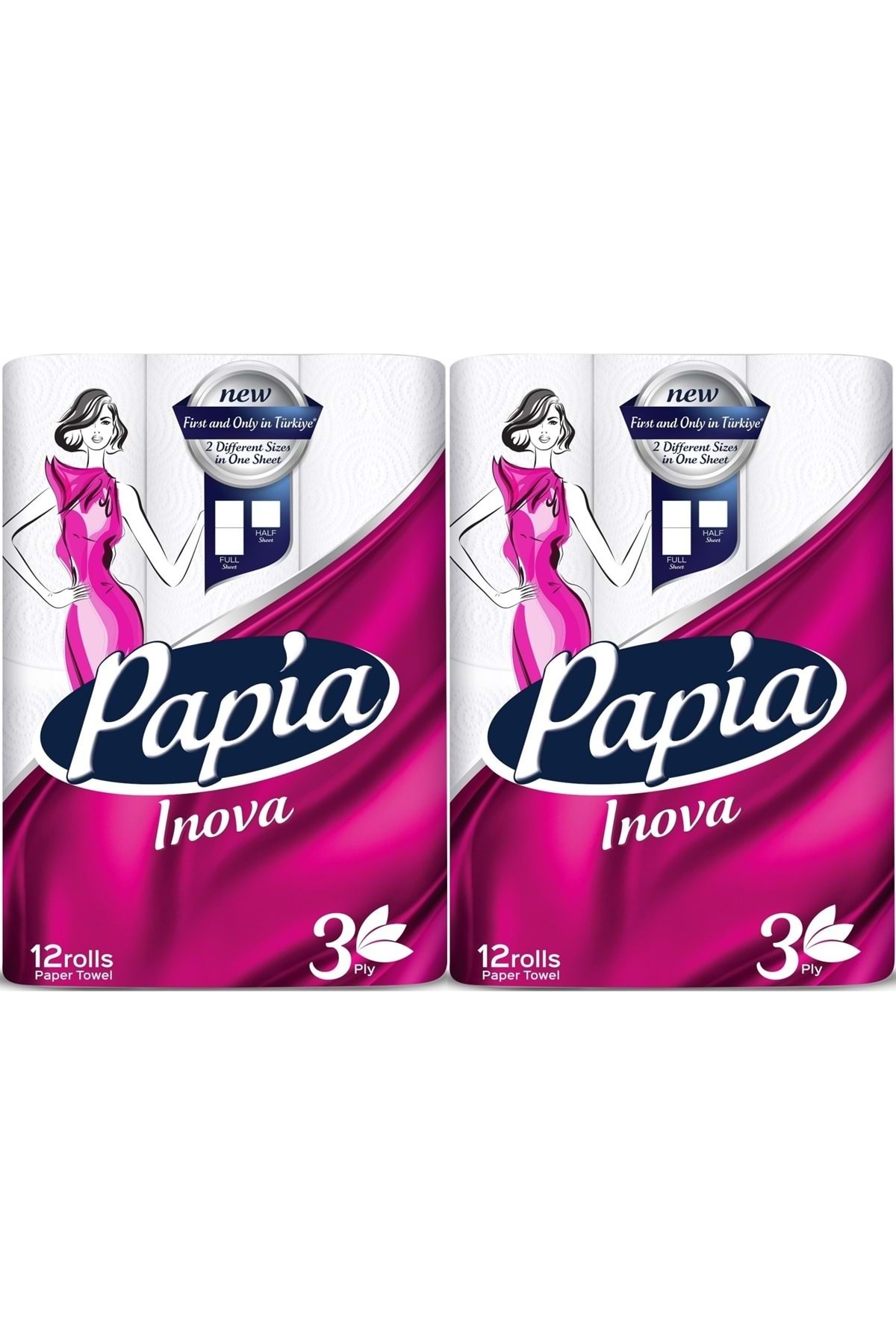 Papia-Paper Towel (3 Layers) Inova Set of 24 (2Pk*12) 1