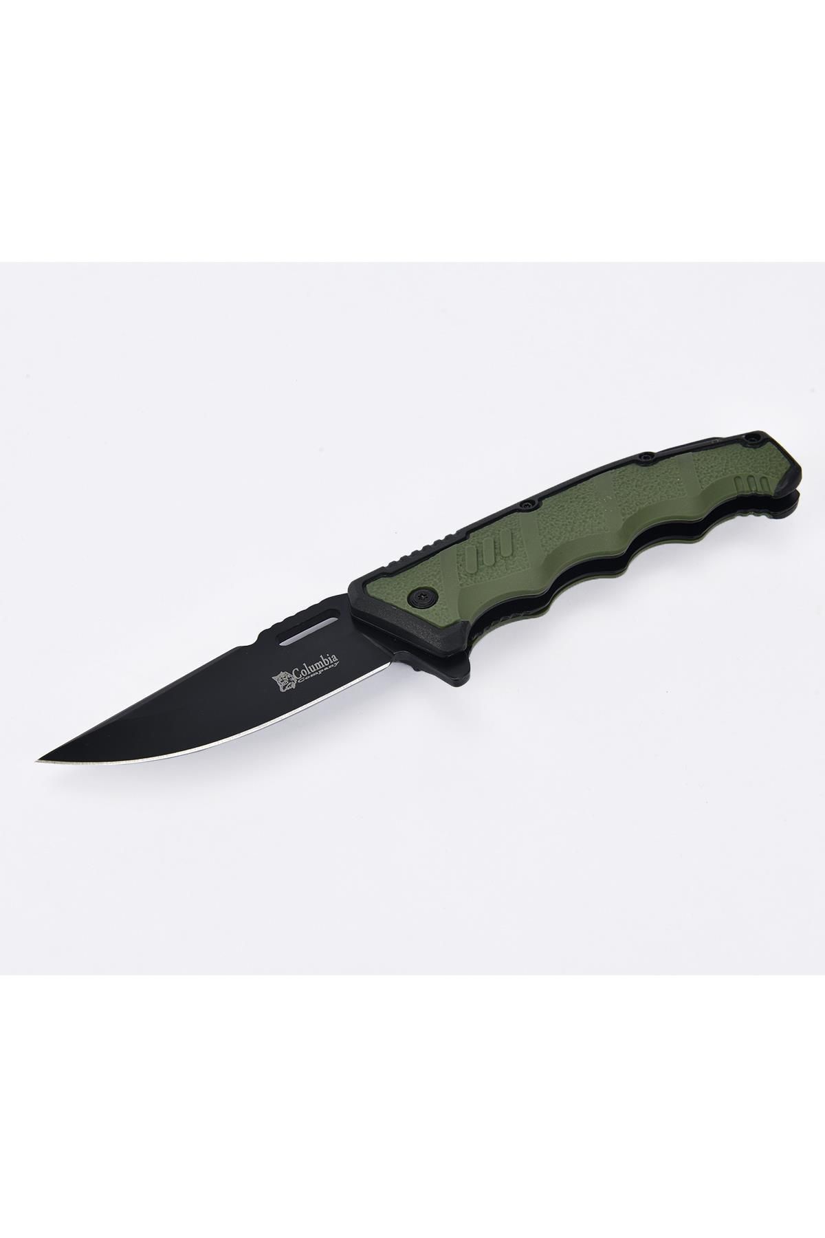 Columbia Company Columbia Kamp Bıçağı, Paslanmaz Çelik Bıçak, Av Bıçağı, Katlanır Çakı, Açık 22 cm, Kapalı 13 cm