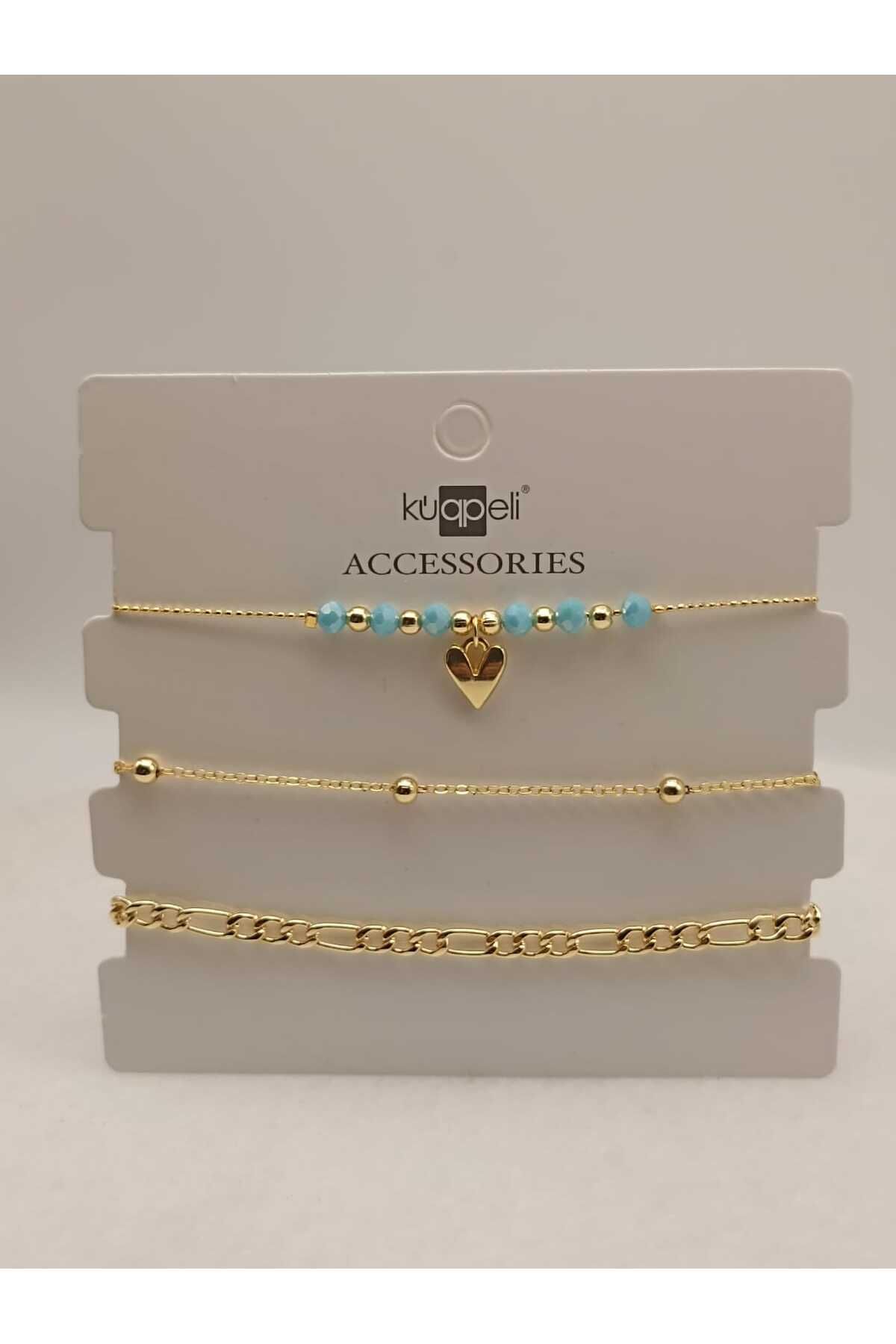 TLSMACCESORIES BİLEKLİK 3LÜ GOLD