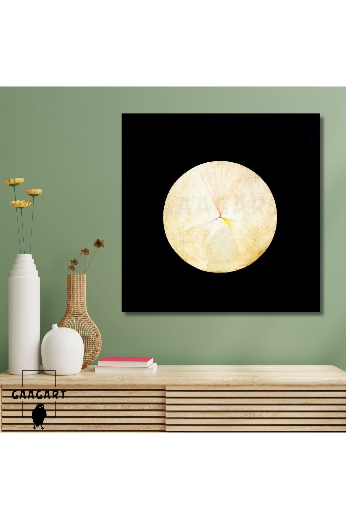 GAAGART Kare Kanvas Tablo Ünlü Eserler Hilma af Klint-Series SUW, No 14 Swan (1914 -1915)