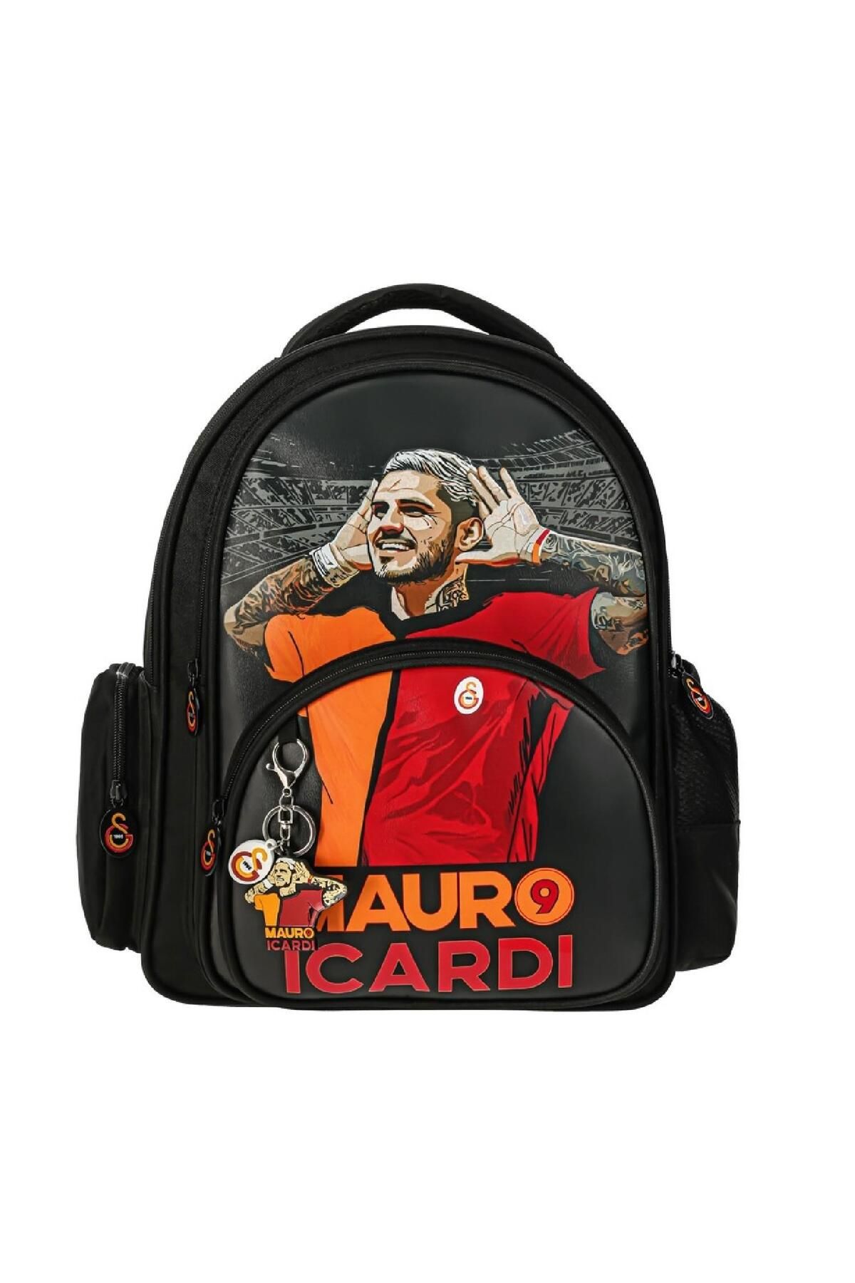 Galatasaray 3 Bölmeli Mauro Icardi Suni Deri Okul Sırt Çantası (25590)