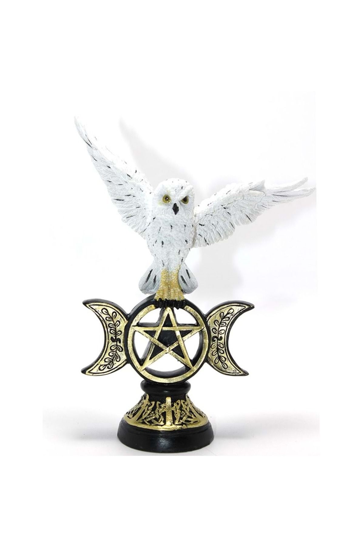 Mersi SHOP Pentagram Üzerinde Baykuş Figürü – 18x10x24 cm
