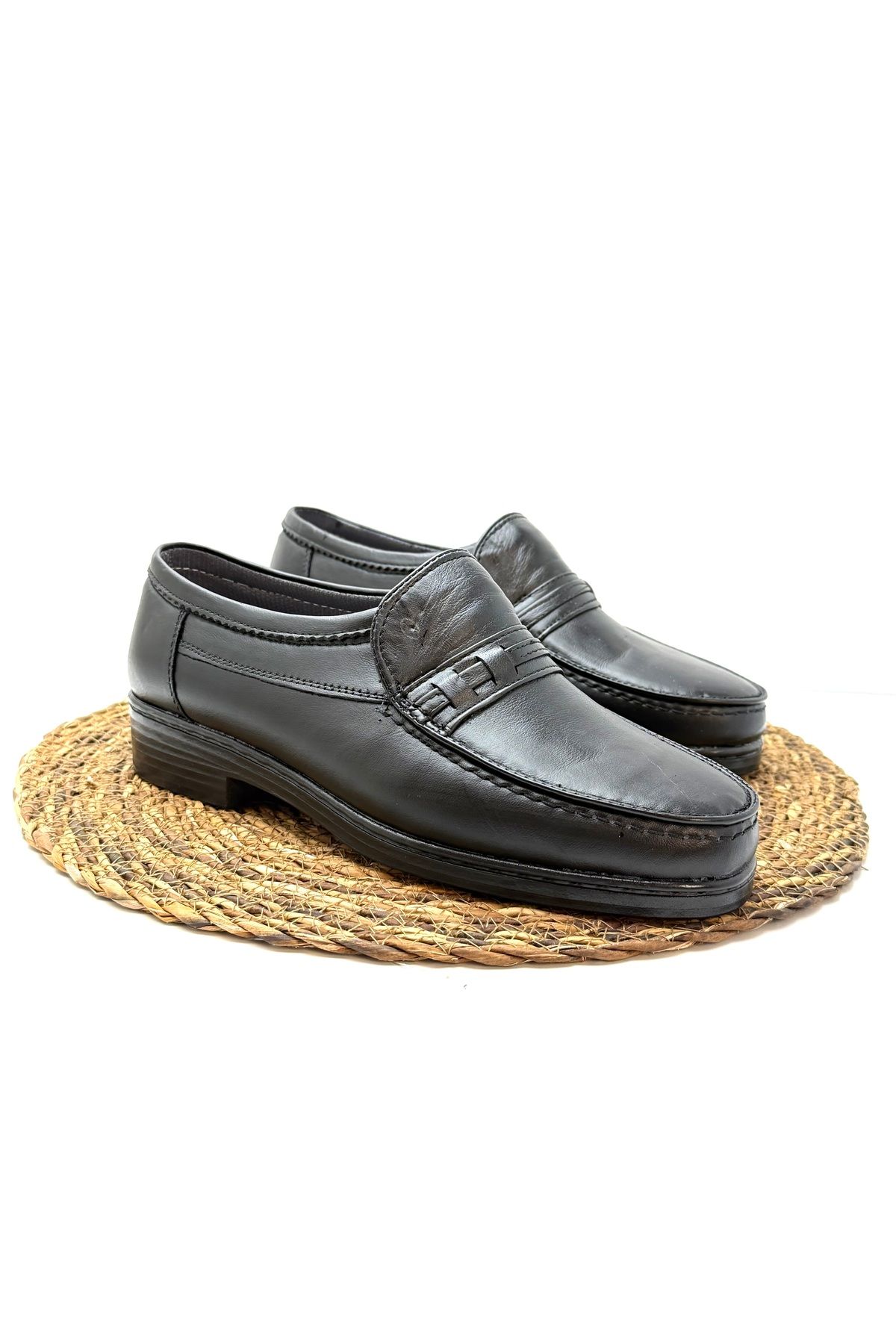 İYİSİNDEN SHOES Hakiki Deri Dikişli Bağcıksız Lastikli Klasik Erkek Rok Ayakkabı – Nostalji Model