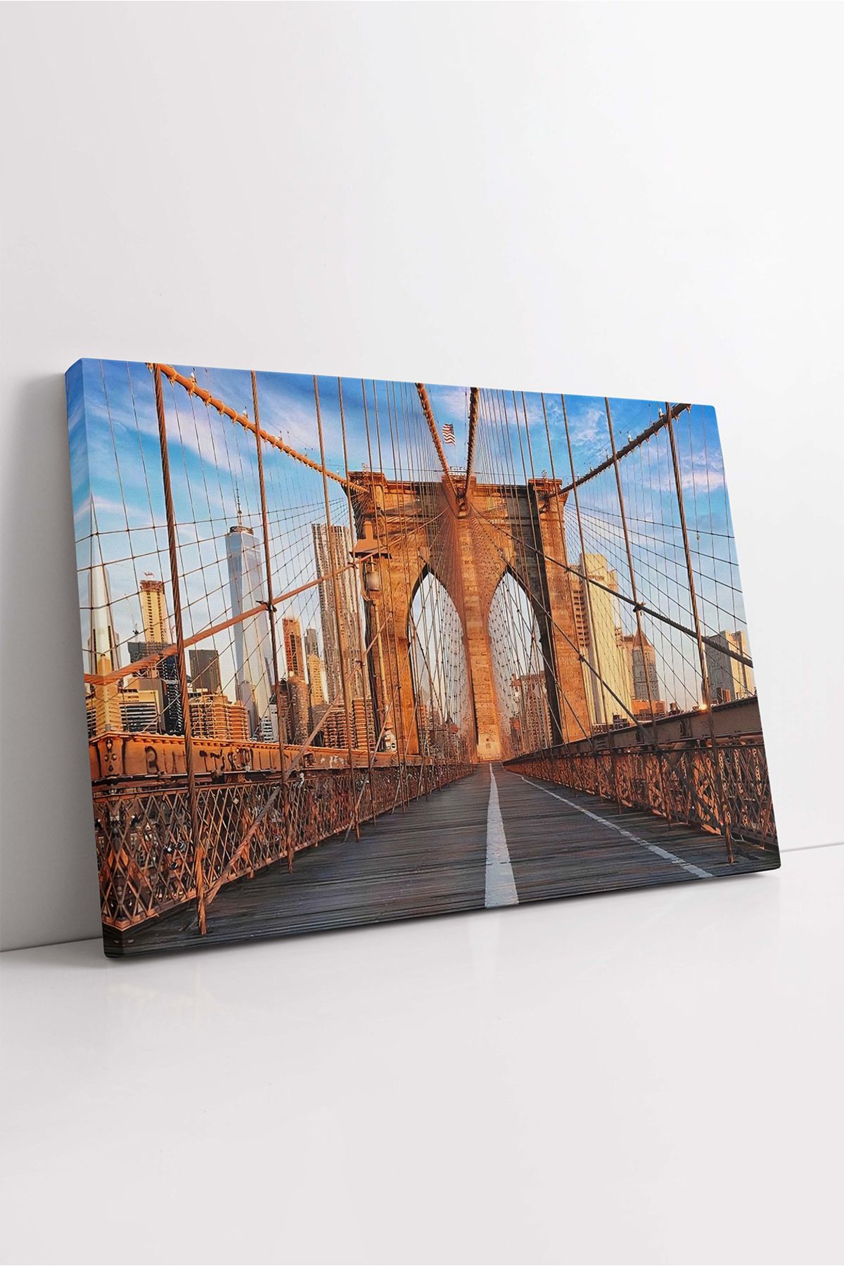 KOSS Dijital Brooklyn Köprüsü Kanvas Tablo, New York Tablo, Her Mekana Uygun Dekoratif Tablo, Lüks Tablo