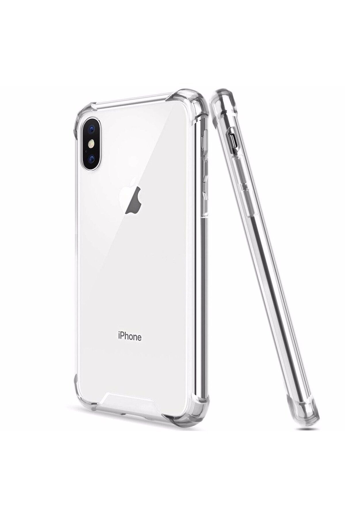 Ehr. iPhone X/XS Uyumlu Darbe Önleyici Sararmaya Dayanıklı Airbag Korumalı Ultra Slim TPU Şeffaf Silikon