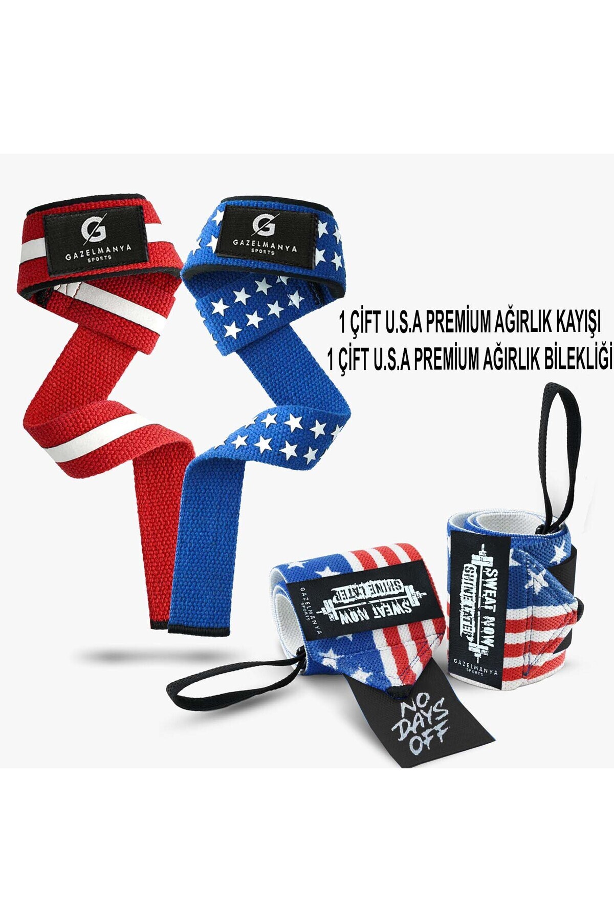 GAZELMANYA U.S.A Fitness Bilekliği Fitness Crossfit Ağırlık Bilekliği Wrist Wraps U.S.A Ağırlık Kayışı Lifting