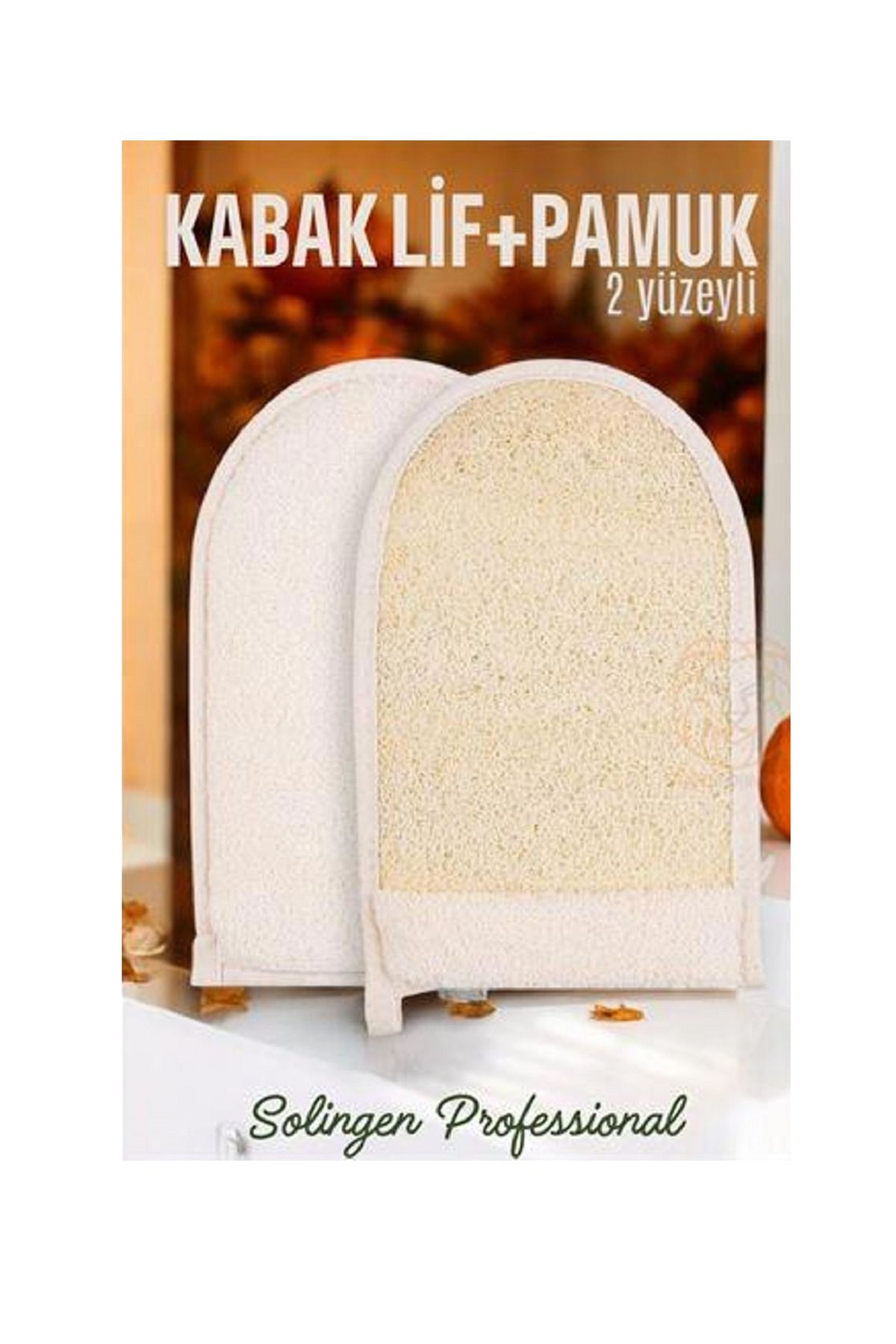 EWWE SOLİNGEN Kabak havlu kese eldiven Doğal Kabak Lifi, Banyo hamam Kesesi, Çift Taraflı Kullanım