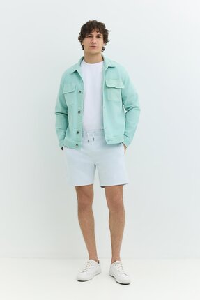 Denim Trip Regular Fit Bağcıklı Açık Mavi Erkek Şort