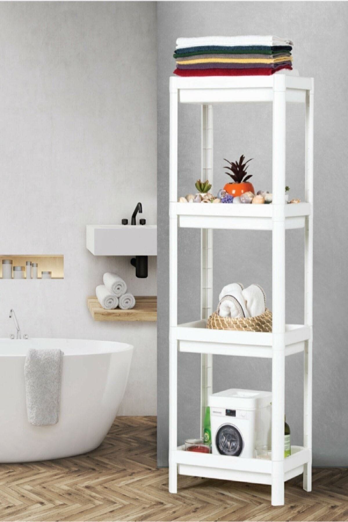 Vemora Shelf 3 Katlı Raf Ünitesi - Mutfak - Banyo Depolama Rafı