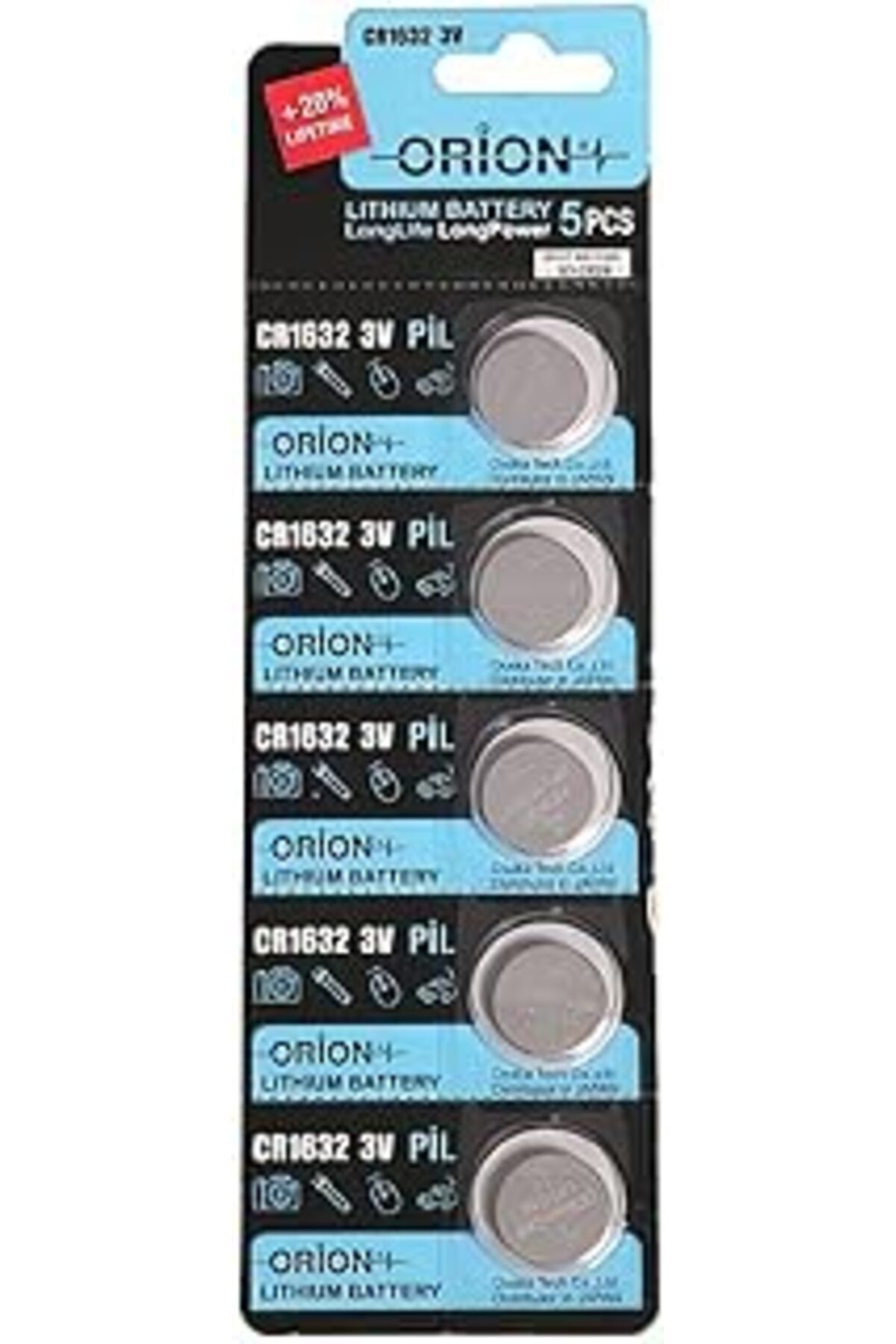 Roses Store Orion Cr1632 3V Lityum Pil 5'Li Paket