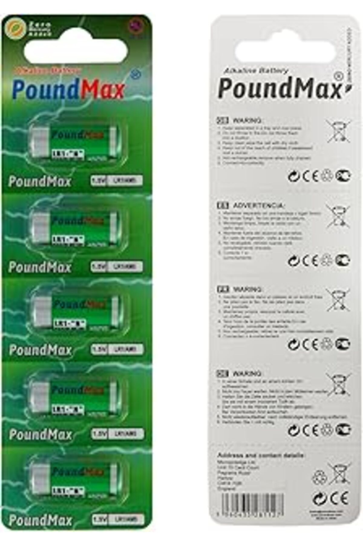 Roses Store 5 X Poundmax 910A Lr1 N Tipi Mn9100 1,5 V Alkalin Pil