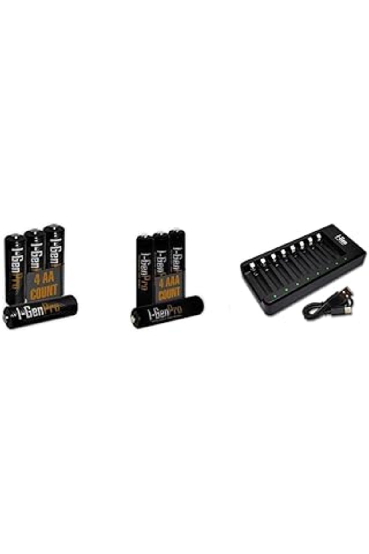 TBSProjects I-Gen G821 8'Li Pil Şarj Aleti + 4 Adet Aa Pro 2950 Mah + 4 Adet Aaa Pro 1100 Mah Şarjlı Kalem Pill