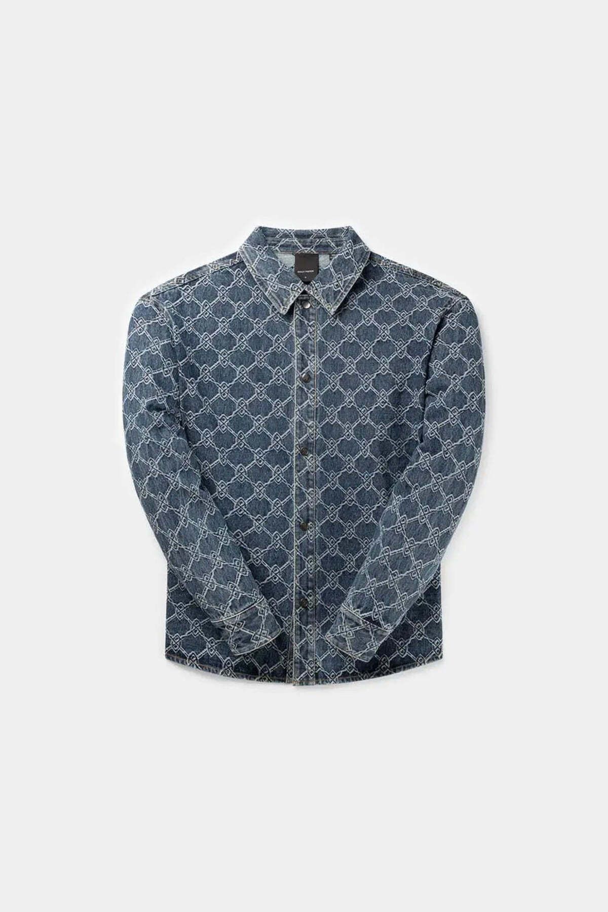 American Rag Cie Rahul Shield Gömlek - Denim Jakarlı, Metal Düğmeli ve Üst Düzey Şıklık