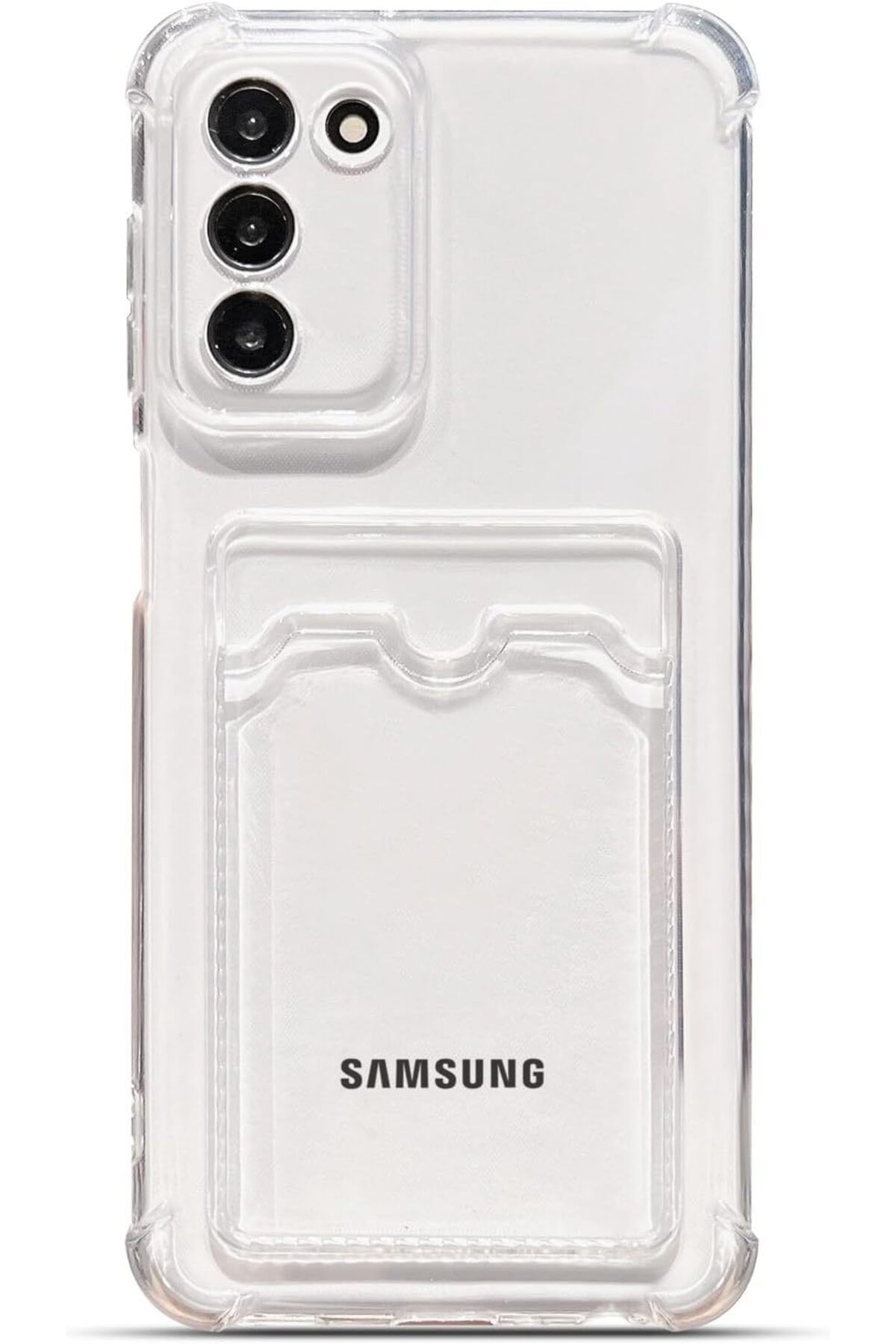 Ehr. Samsung Galaxy S23 Uyumlu Kamera Korumalı Kartlıklı Köşeleri Airbag Tasarımlı Darbe Önleyici Şeffaf