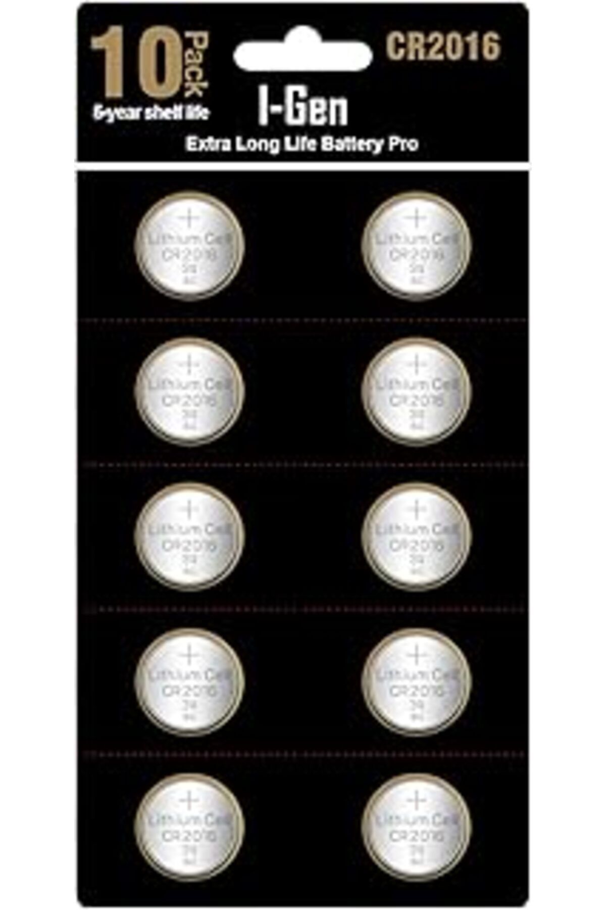 TBSProjects I-Gen Cr2016 Pil 10'Lu Paket Lityum Düğme Pil 3V 2016
