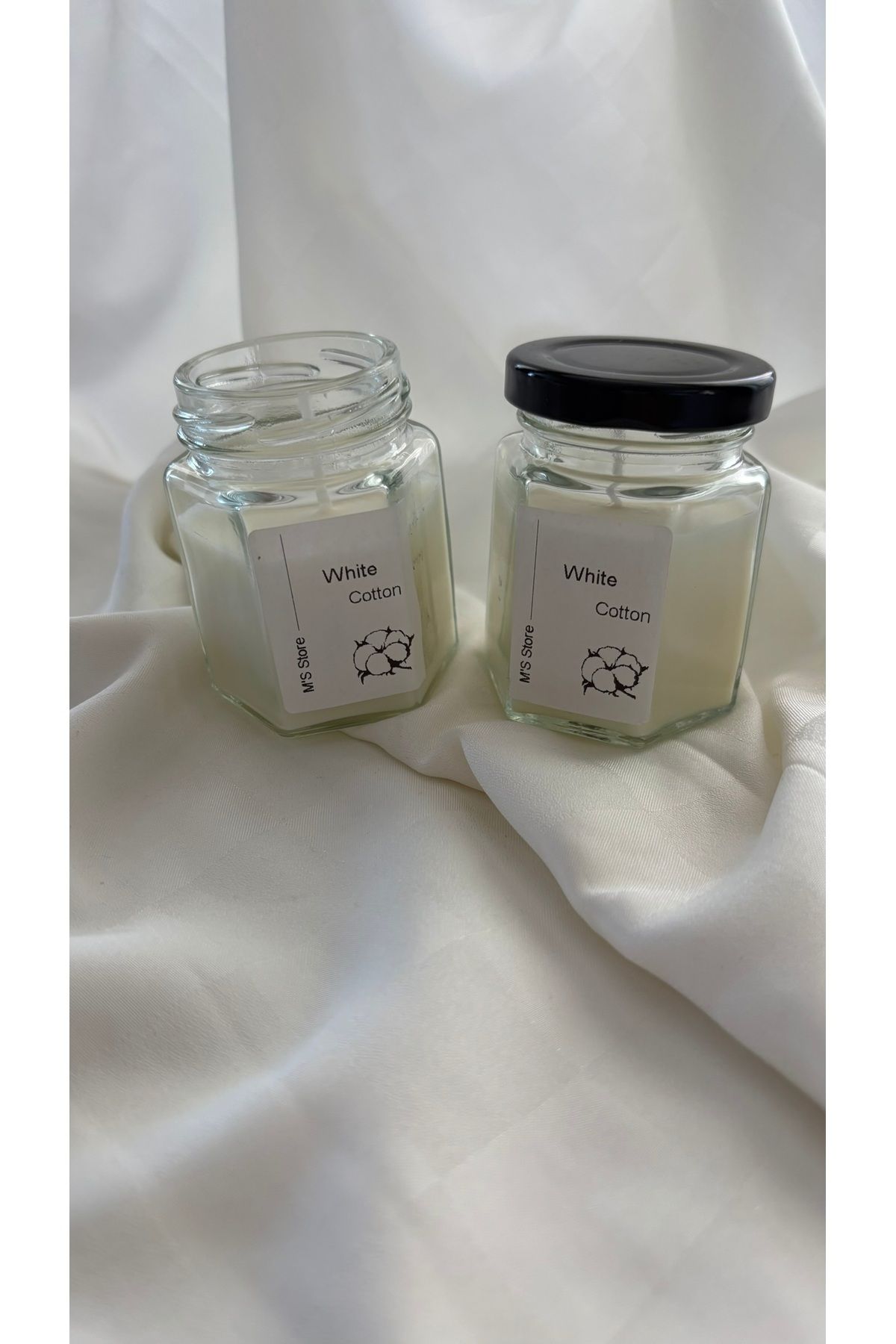Artiscent White Cotton Kokulu El Yapımı 2’li Mum Seti - Temizlik Hissi Veren Ferah Pamuk Aromasıyla