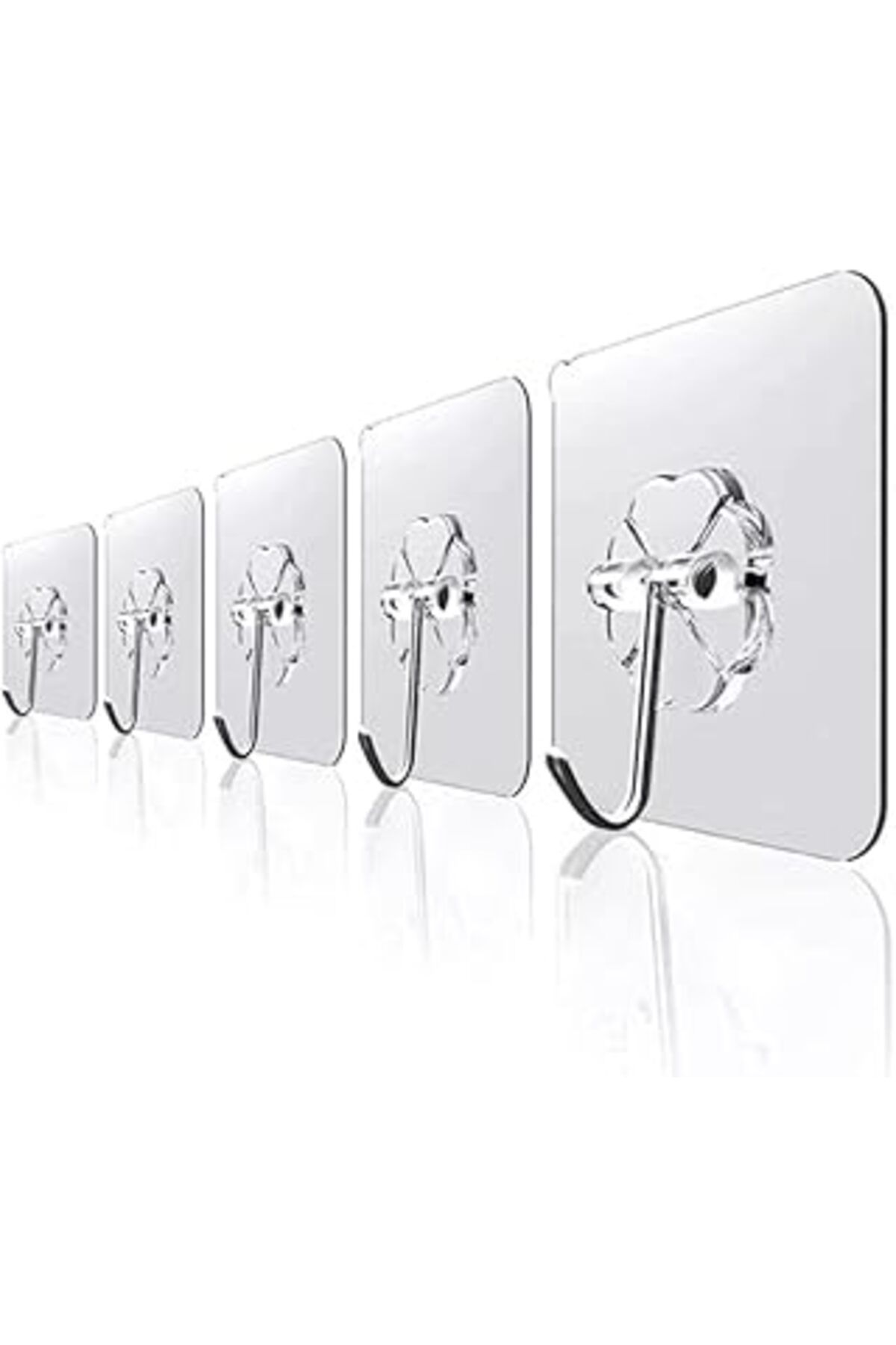 NETWORK ART Orret Home Kendinden Yapışkanlı Şeffaf Askı Askılık Havluluk 5'Li Set
