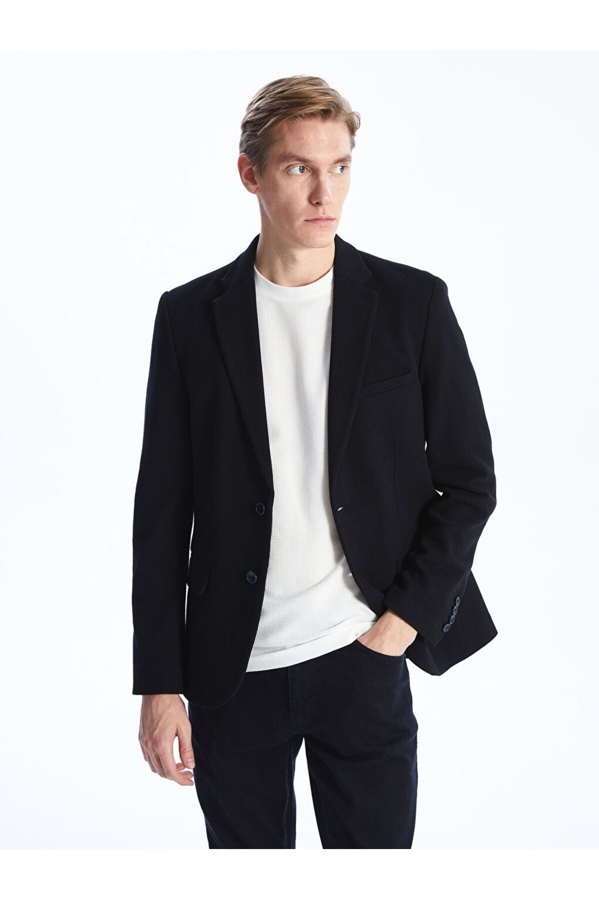 LC Waikiki Lacivert Dar Kalıp Erkek Blazer Ceket
