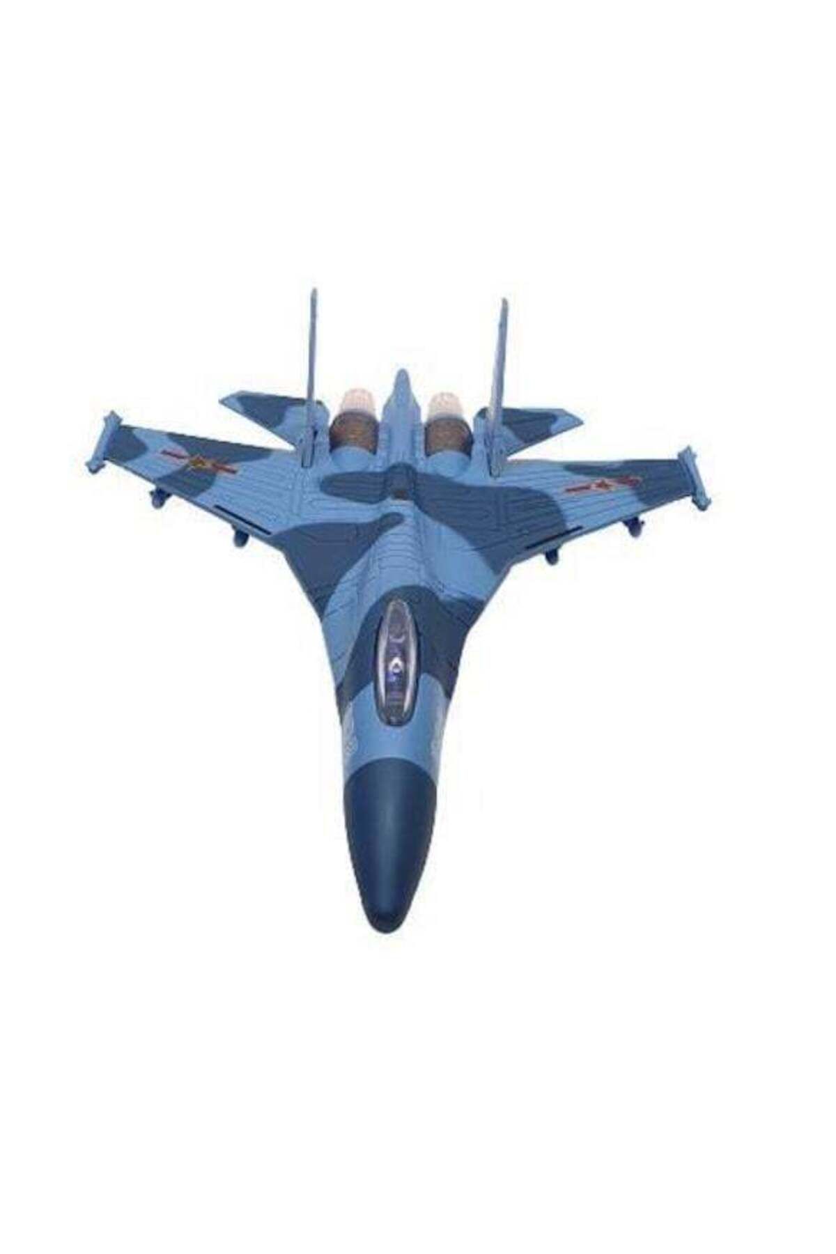 Vemora HW777-17 - Çek Bırak Metal Uçak Sesli Işıklı - Mavi