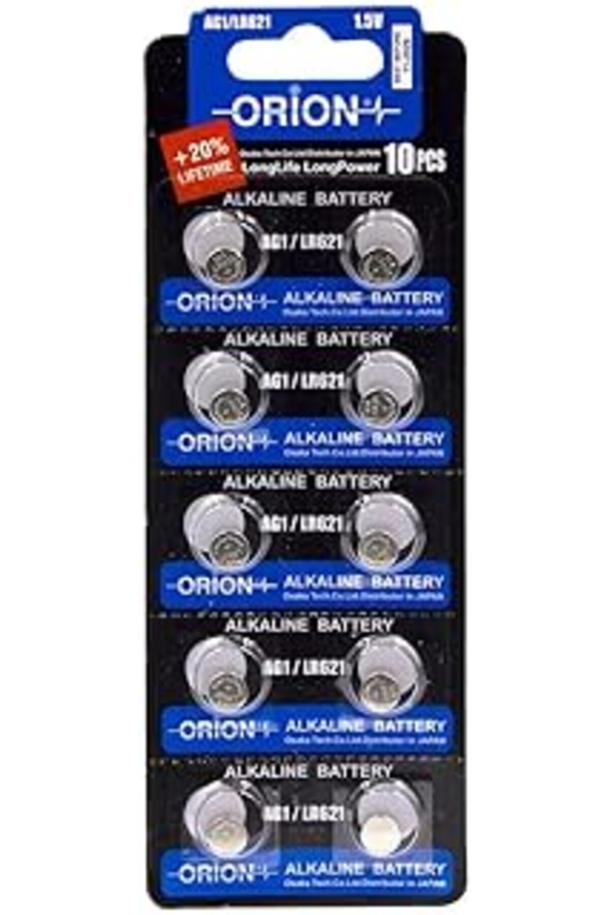 Pazarcan Orion Ag1 Lr621 364A 1.5V Alkalin Pil 10'Lu Paket
