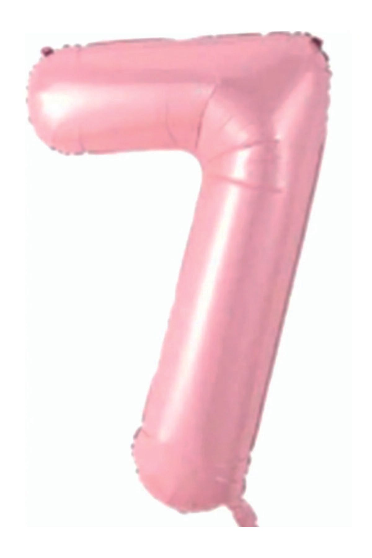 Masal Şekerleme 7 Rakam Pembe Folyo Balon 75 cm Folyo Balon