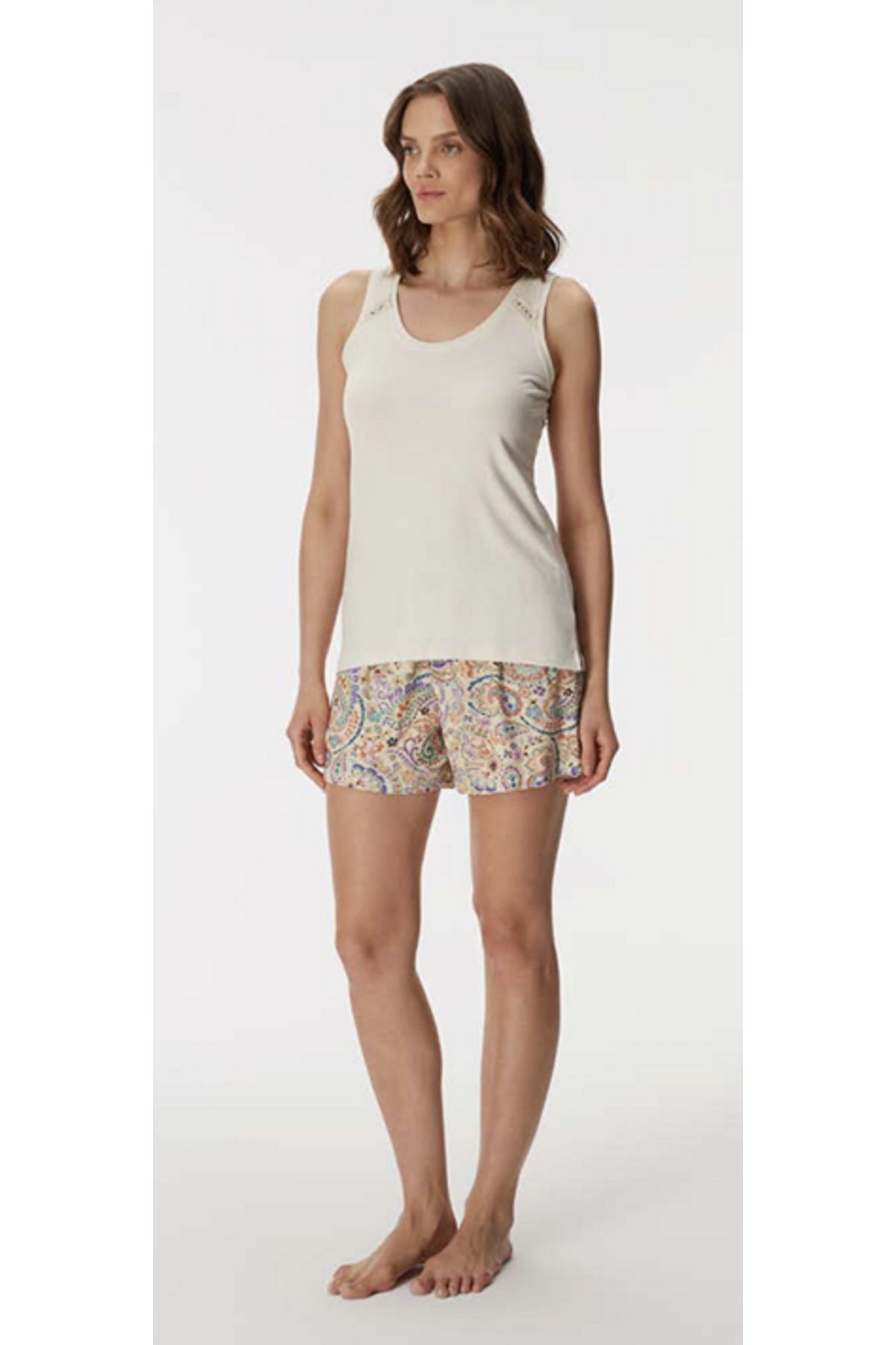 NightLove Anıl Paradise 11358 Kadın Şort Pijama Takım