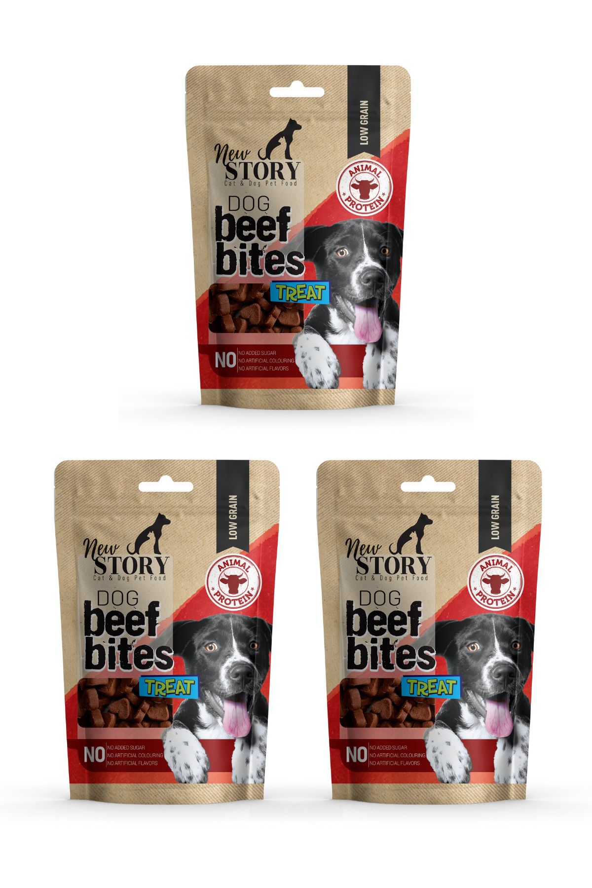 New Story Dog Beef Bites 3x80Gr. Biftekli, Köpek Ödül Maması