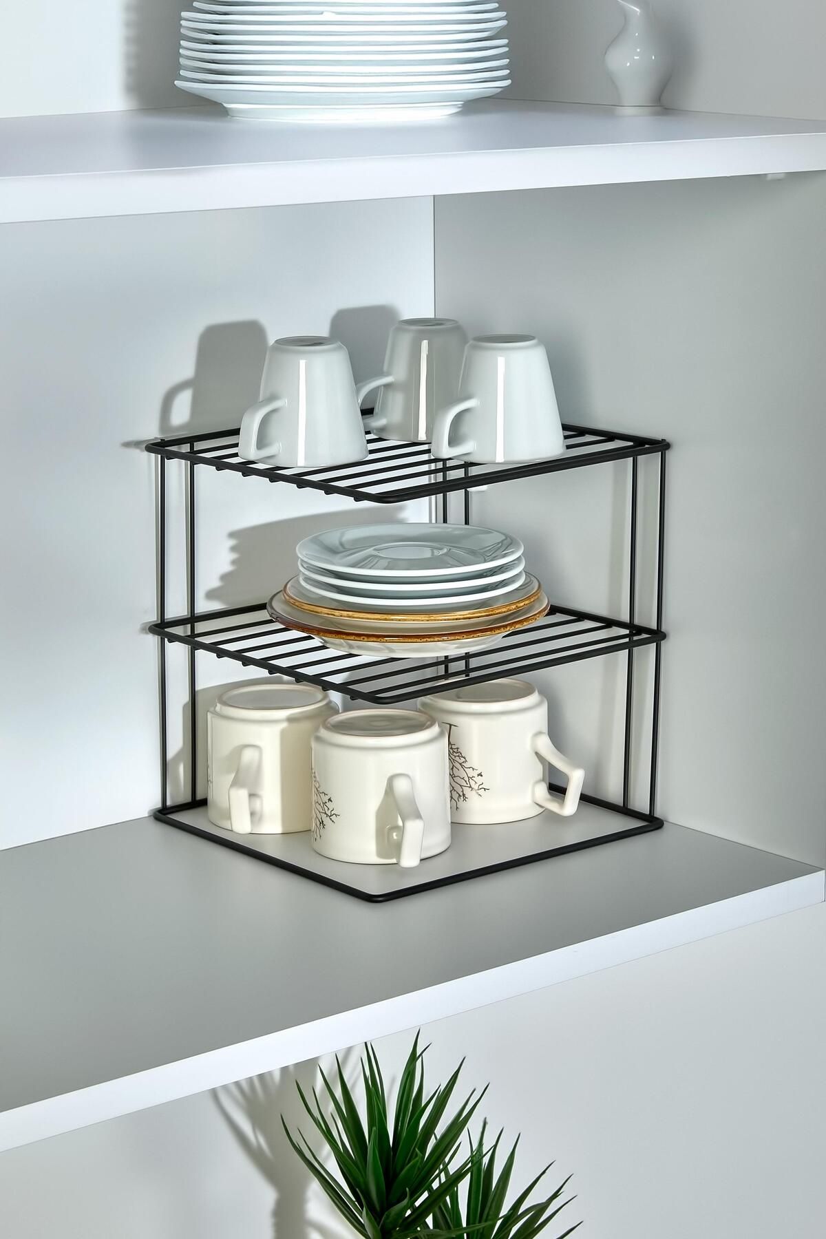 İLİVA 3 Katlı Metal Dolap İçi Düzenleyici Organizer