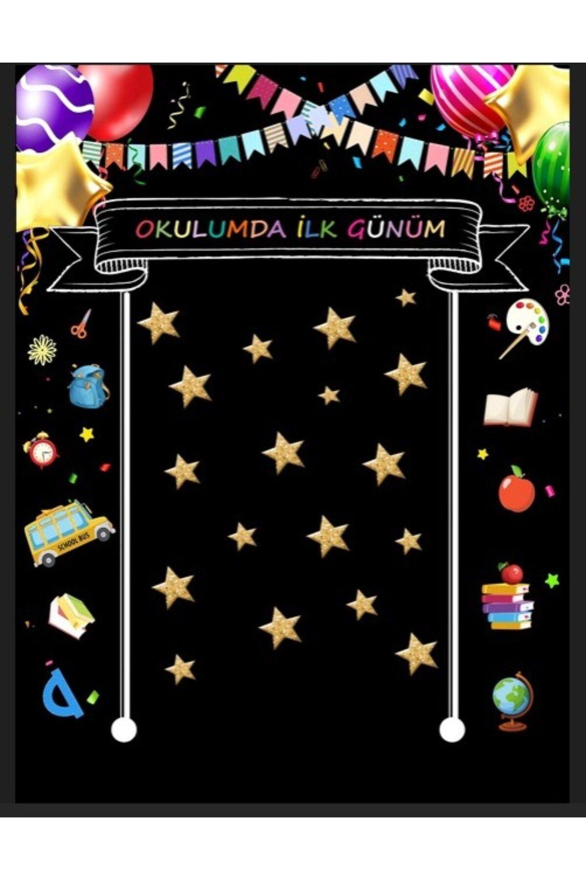 PROMISEBACKDROP2 OKULDA İLK GÜNÜM 150x200 KUMAŞ PANO OKUL ETKİNLİK