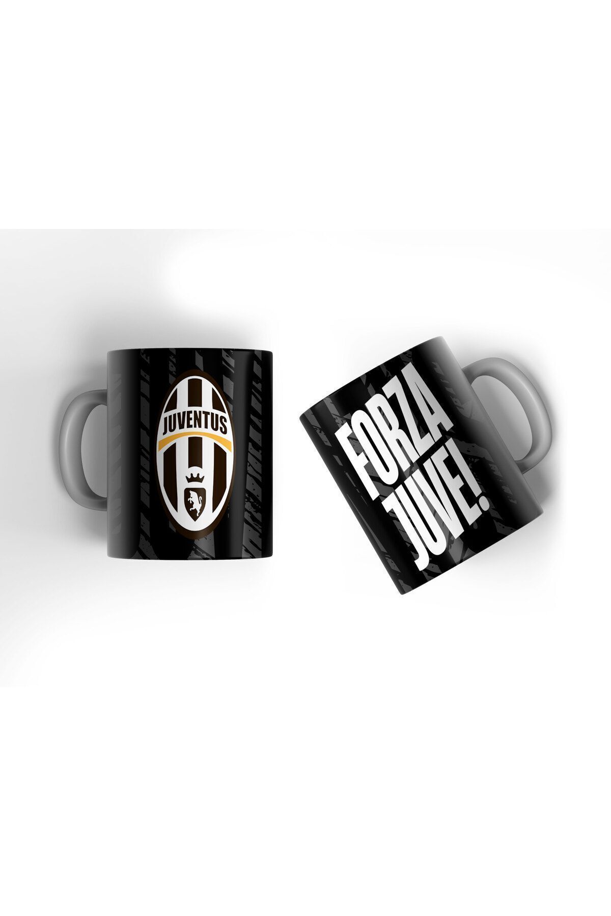 BİBANAPROMOSYON Juventus Futbol Takımı Forza Juve Tasarım Baskılı Kupa Bardak Kahve Kupası Hediye Porselen Kupa