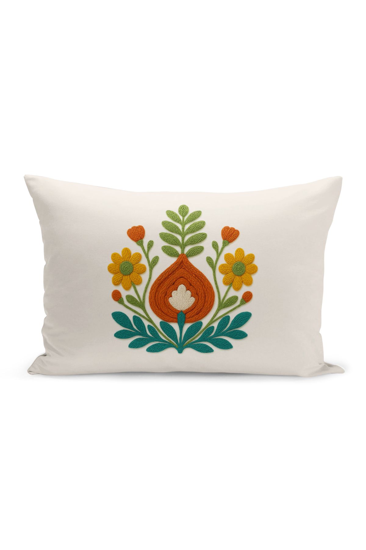 Bertille Home-Set de 3 huse de pernă cu imprimare digitală pe două părți (aspect de broderie cu model de puncție) 5