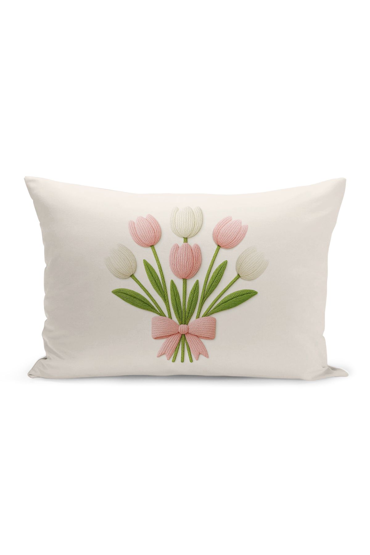 Bertille Home-Set de 3 huse de pernă cu imprimare digitală pe două părți (aspect de broderie cu model de puncție) 5