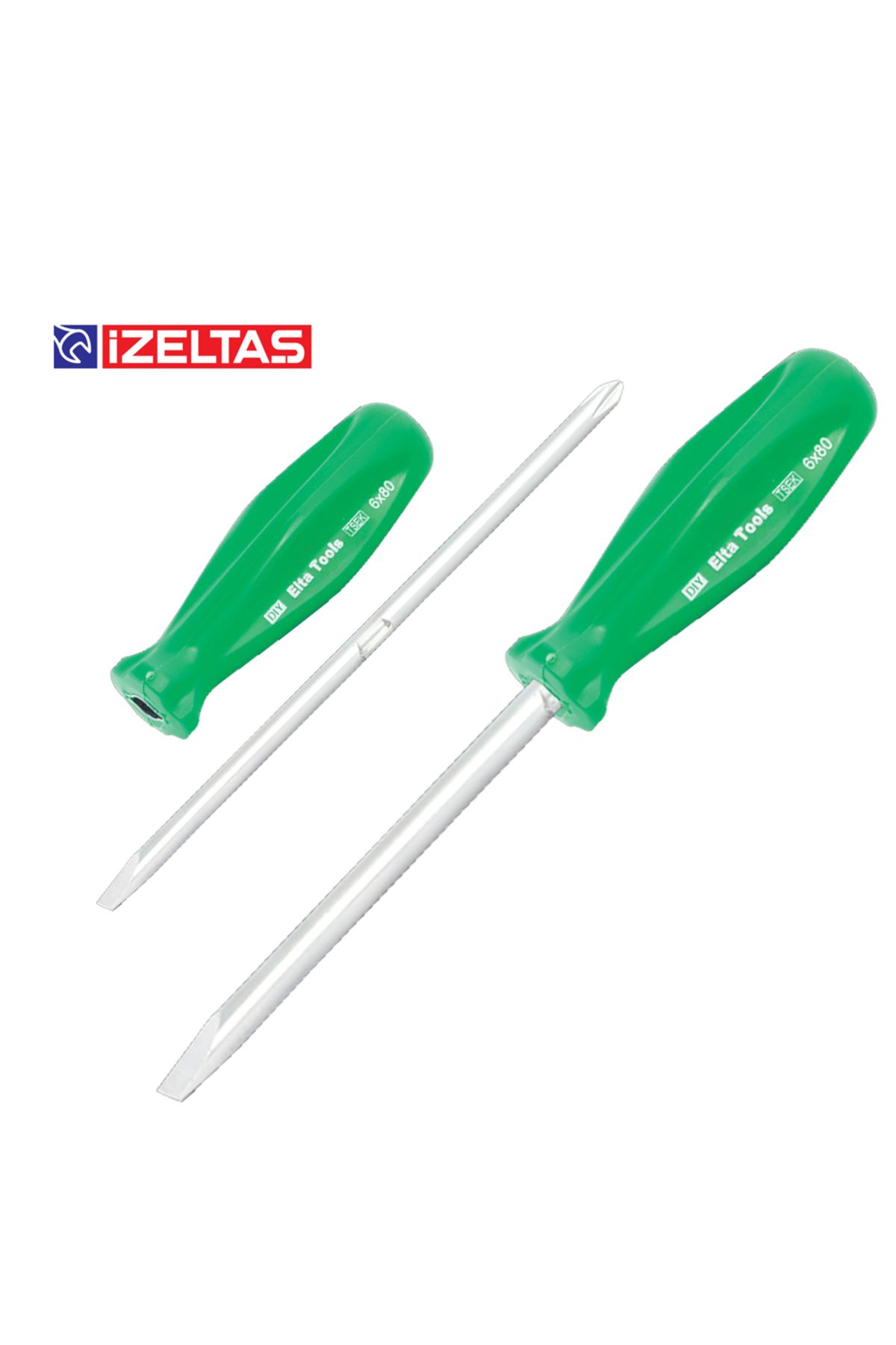 İzeltaş Tornavida Düz Yıldız Değişken 6x80mm İzeltaş Elta 4170170680 M7