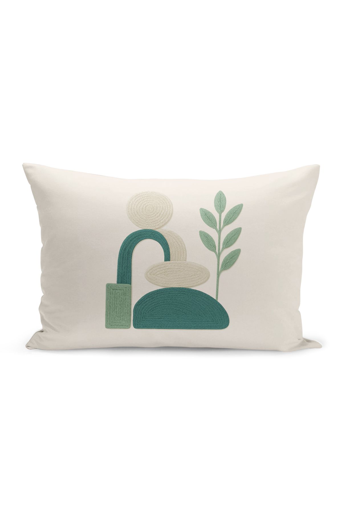 Bertille Home-Set de 3 huse de pernă cu imprimare digitală pe două părți (aspect de broderie cu model de puncție) 5