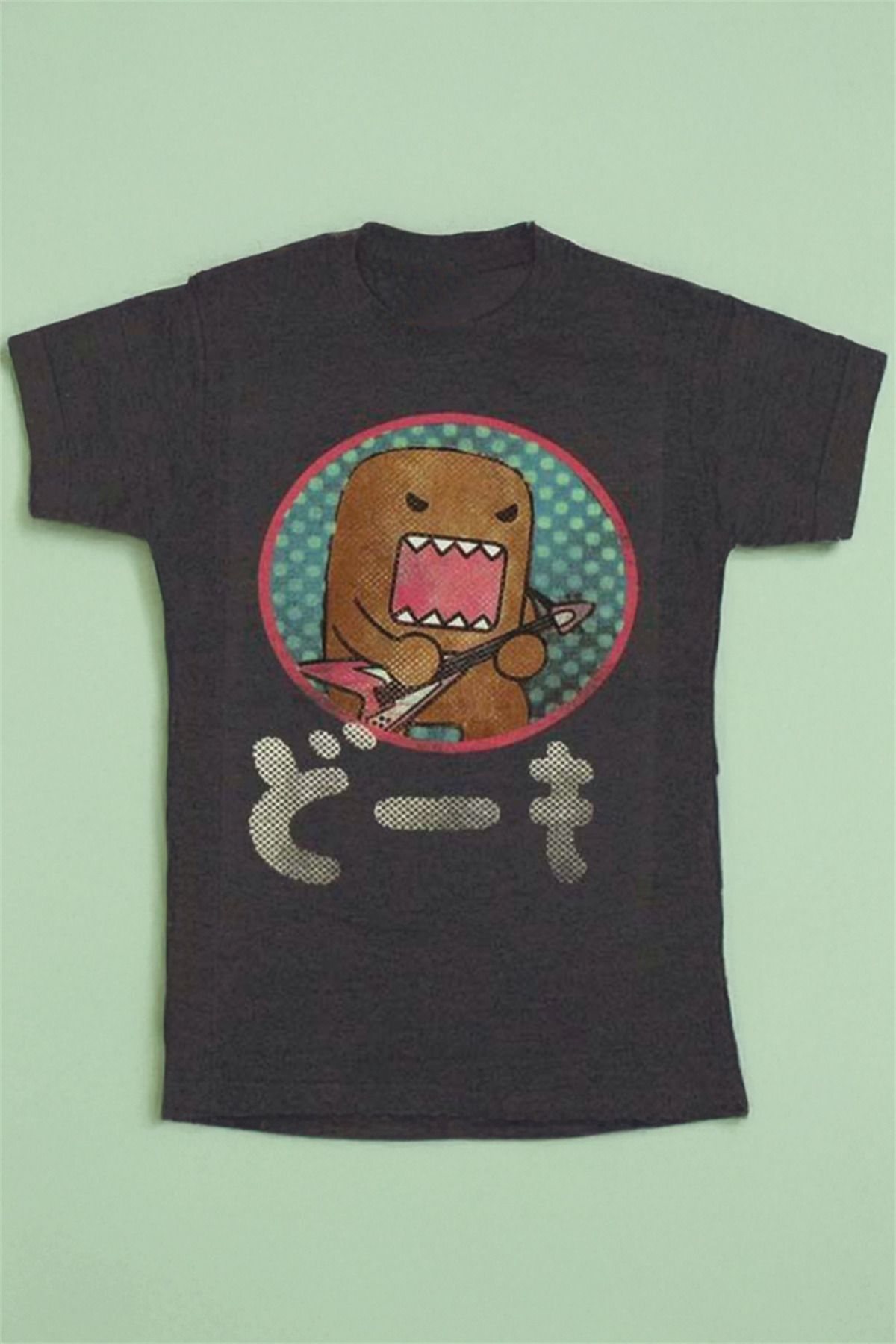 Karakedi Füme Domo Cat Guitar Unisex T-shirt