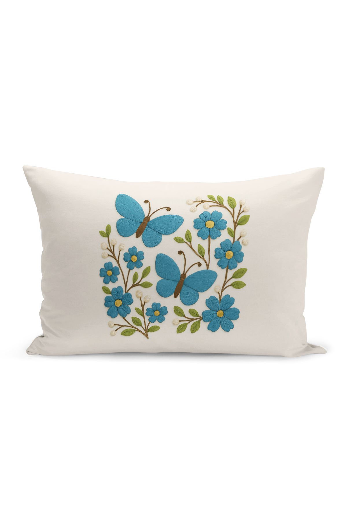 Bertille Home-Set de 3 huse de pernă cu imprimare digitală pe două părți (aspect de broderie cu model de puncție) 5