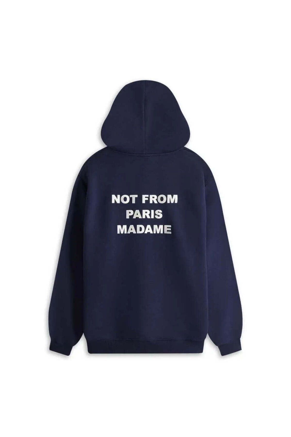 American Rag Cie Not From Paris Madame Kawaii Kapüşonlu Sweatshirt - %100 Pamuk, Lacivert, Şık Tasarım