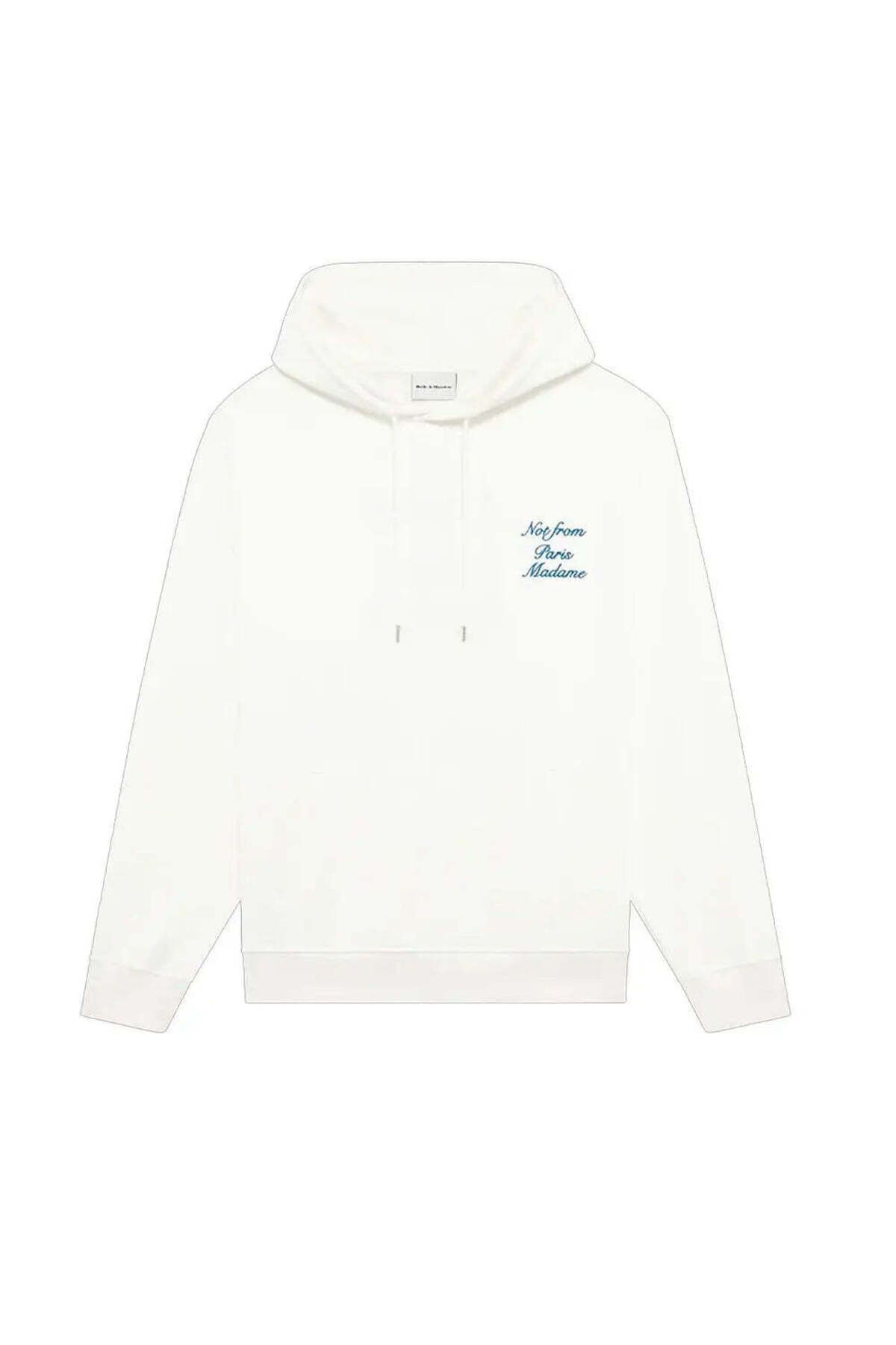 American Rag Cie Erkekler için Off White 'Not from Paris Madame' Sloganlı Kapüşonlu Sweatshirt