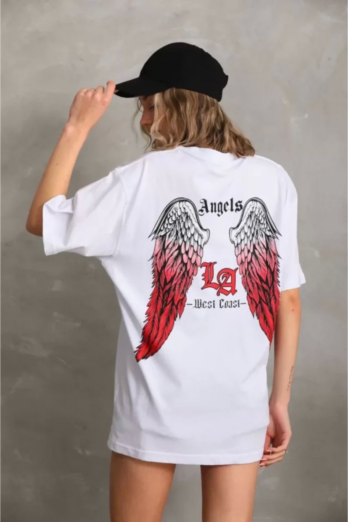 ZORM Baskılı Oversize Beyaz Unisex T-Shirt