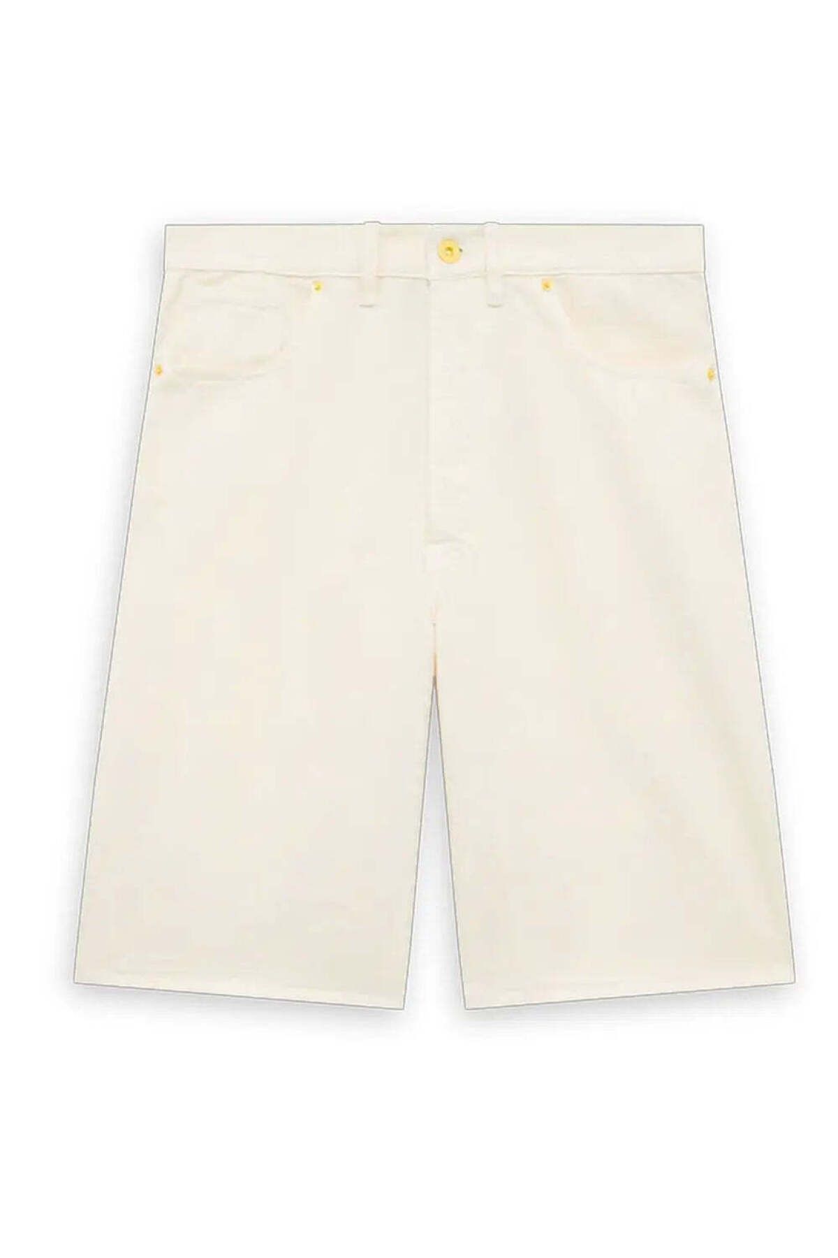 American Rag Cie Le Short Baggy Écru: Rahat Kesim, Oversize Denim Şort - 100% Pamuk