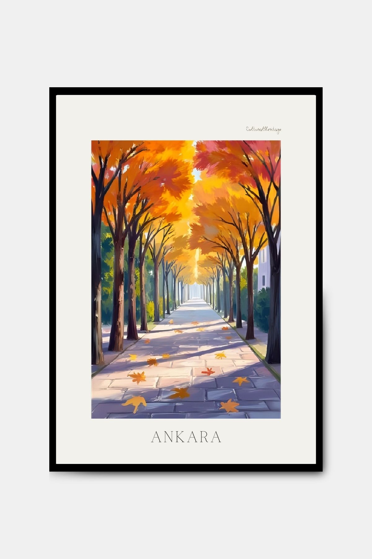 PİTAYA Ankara Poster - Çerçevesiz Tasarım Poster Yağlı Boya Tablo Duvar Dekorasyonu