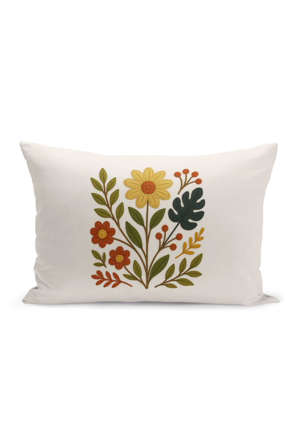 Bertille Home-Set de 3 huse de pernă cu imprimare digitală pe două părți (aspect de broderie cu model de puncție) 5