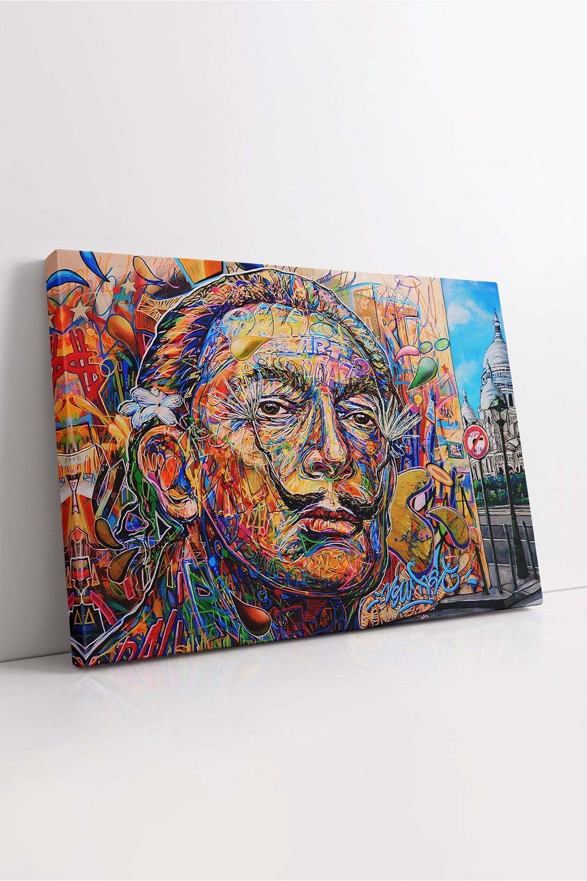 KOSS Dijital Salvador Dali Grafiti Kanvas Tablo, Salvador Dali Tablo, Lüks Kanvas, Trend Tasarım Modern Tablo