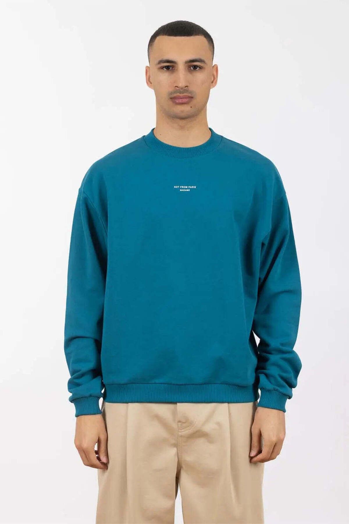 American Rag Cie Le Sweatshirt Classique NFPM - %100 Pamuklu, Rahat Kesim ve Ön Baskılı