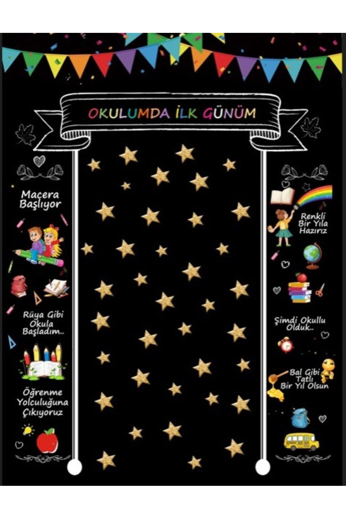 PROMISEBACKDROP2 OKULDA İLK GÜNÜM 150x200 KUMAŞ PANO OKUL ETKİNLİK